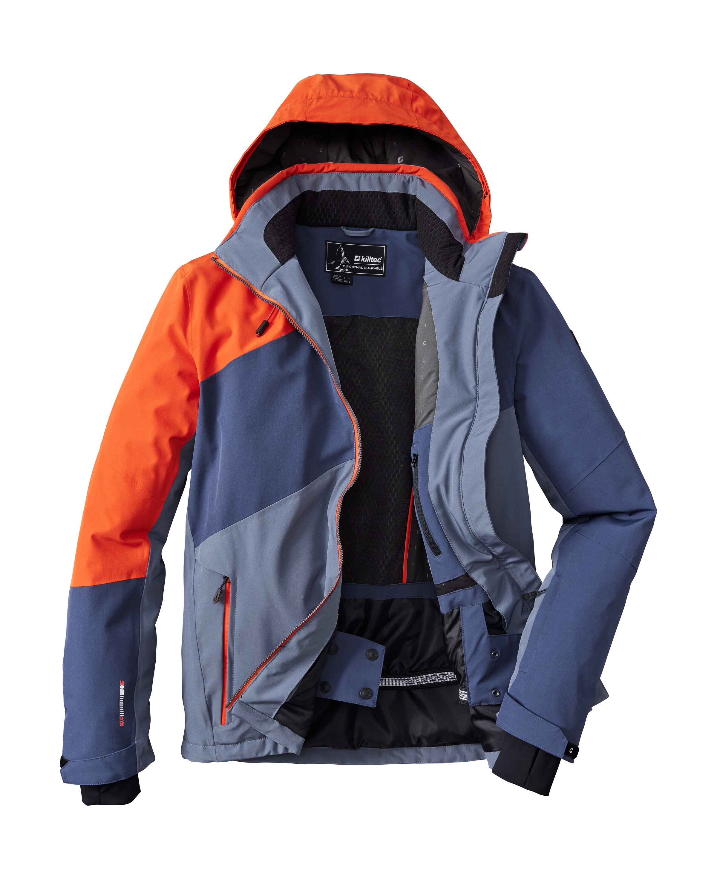 Killtec Skijacke »KSW 32 MN SKI JCKT«, Wasserdichte, atmungsaktive Skijacke mit abnehmbarer Kapuze