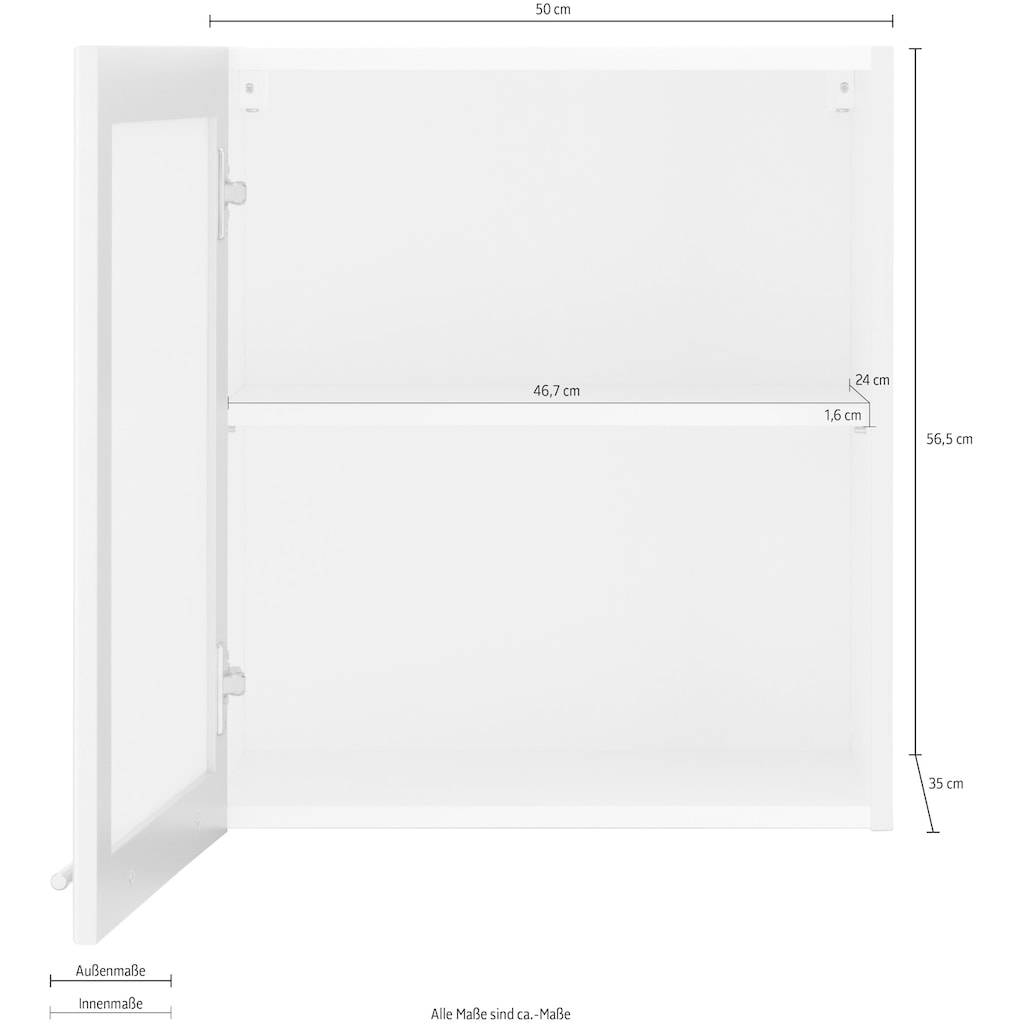 wiho Küchen Glashängeschrank »Unna«