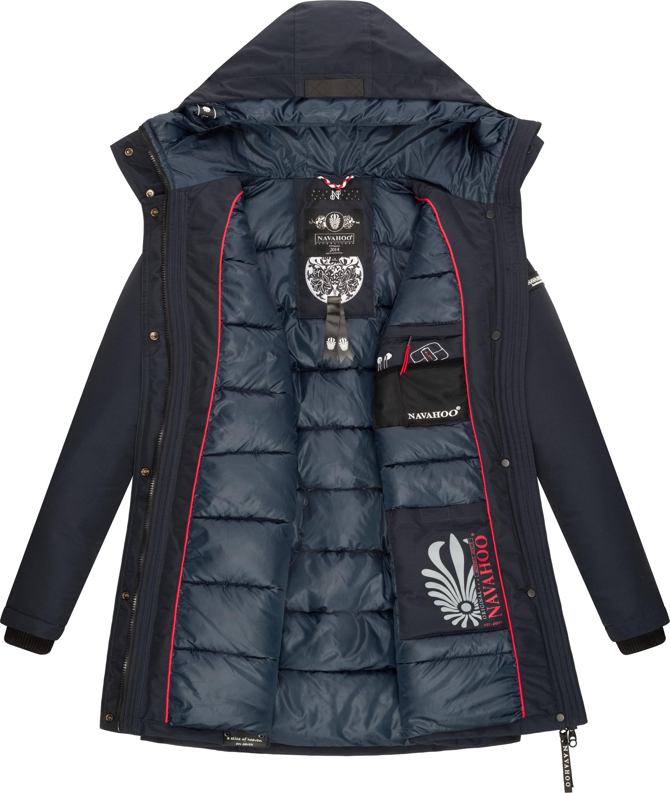 Navahoo Winterjacke »Blizzardstorm«, mit Kapuze, Warm gefütterter Wintermantel mit Kapuze