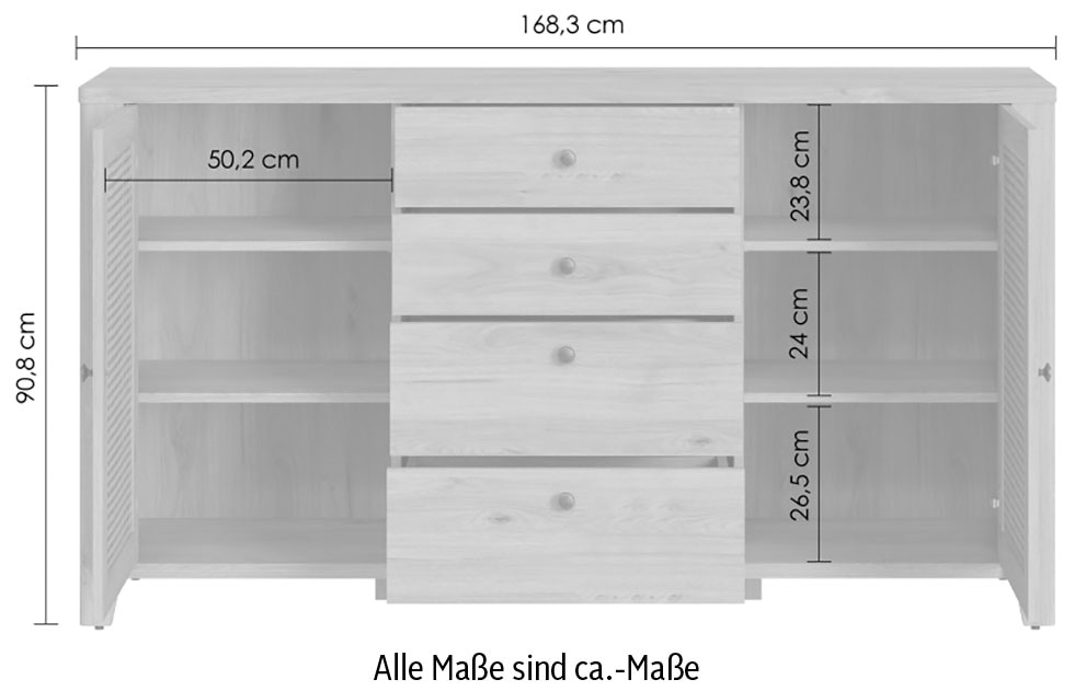 INOSIGN Sideboard »CESTINO«, Breite ca. 164 cm