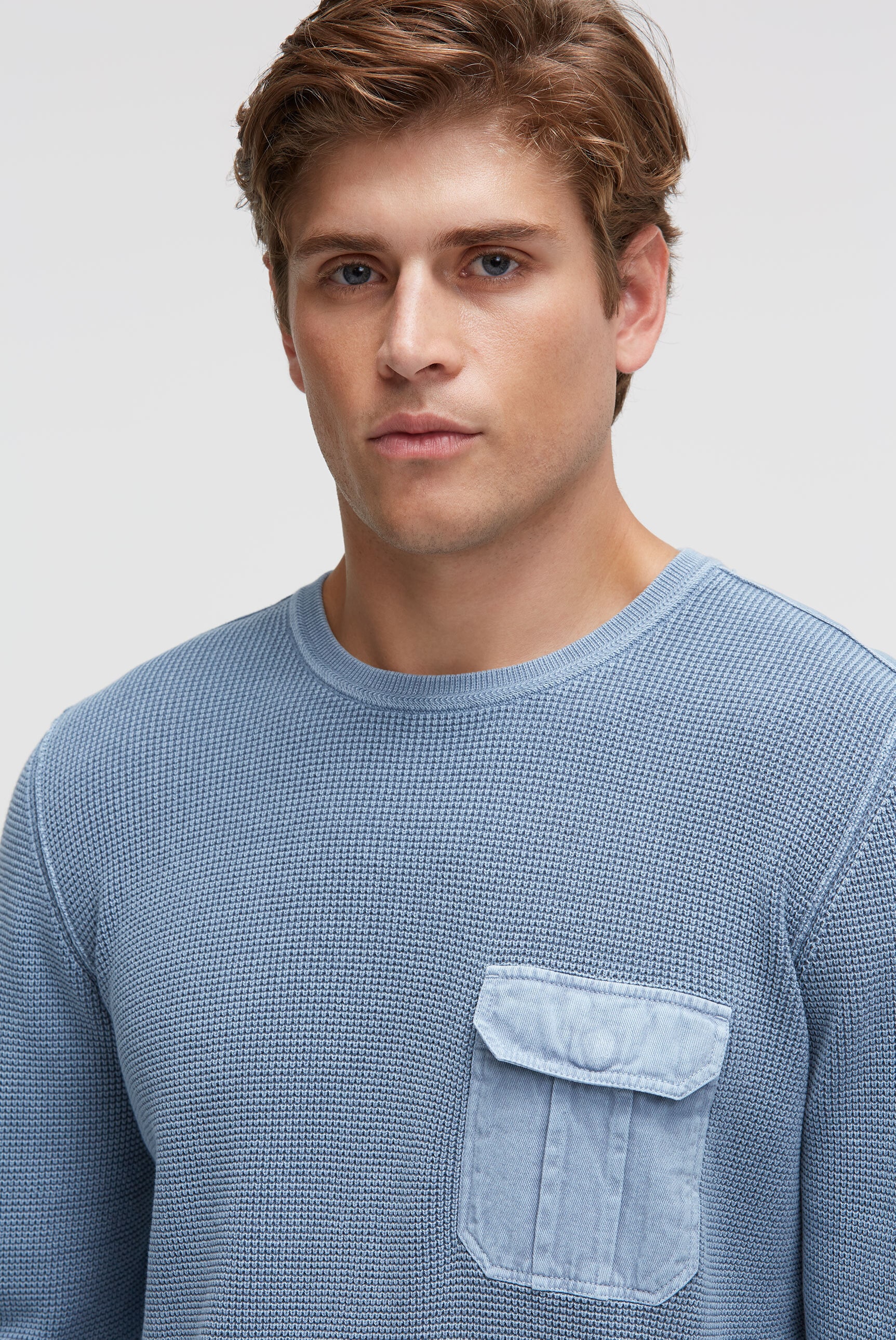 CAMP DAVID Rundhalspullover mit nach außen gekehrten Nähten