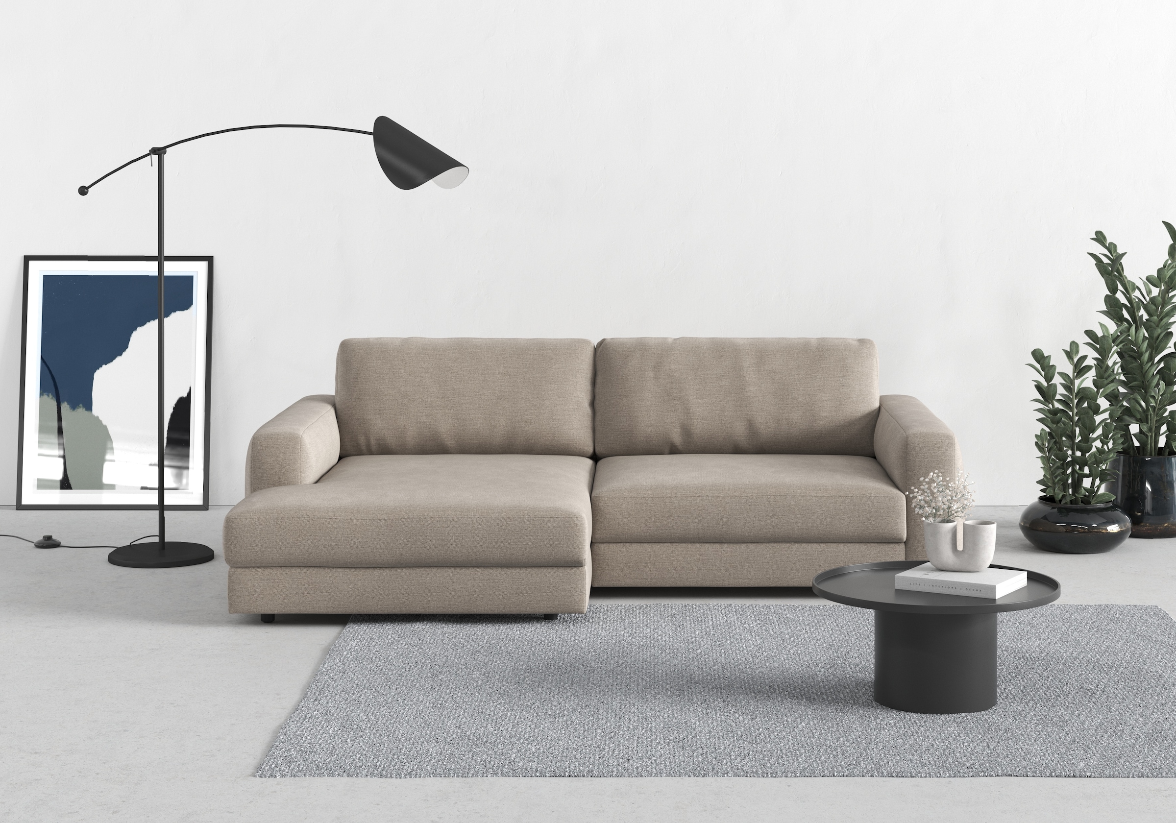 TRENDMANUFAKTUR Ecksofa "Bourbon" mit extra hohem Sitzkomfort, auch in Cord günstig online kaufen