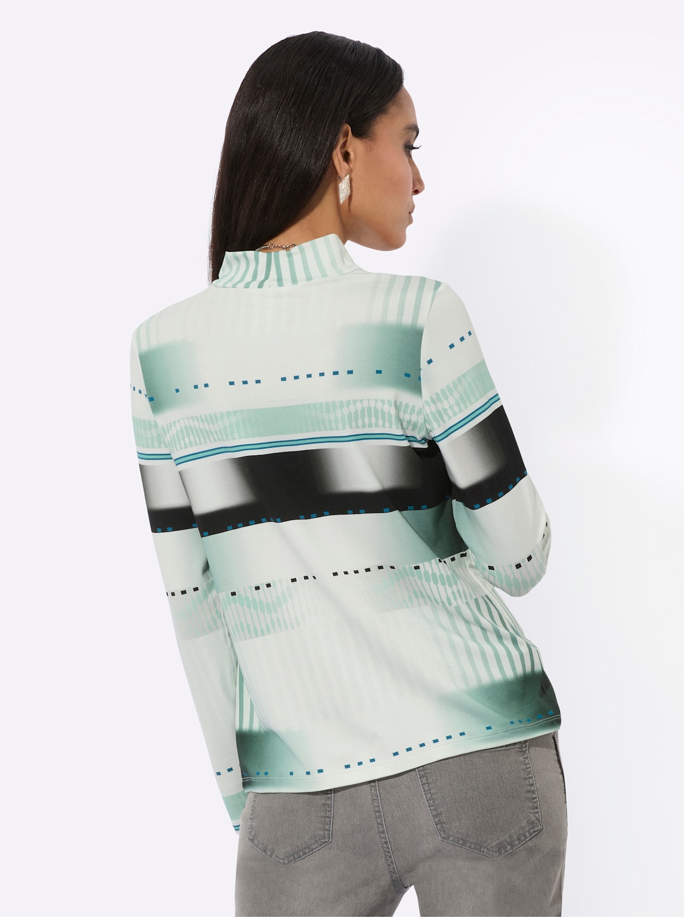 creation L Langarmshirt »Stehkragen-Shirt«, (1 tlg.)