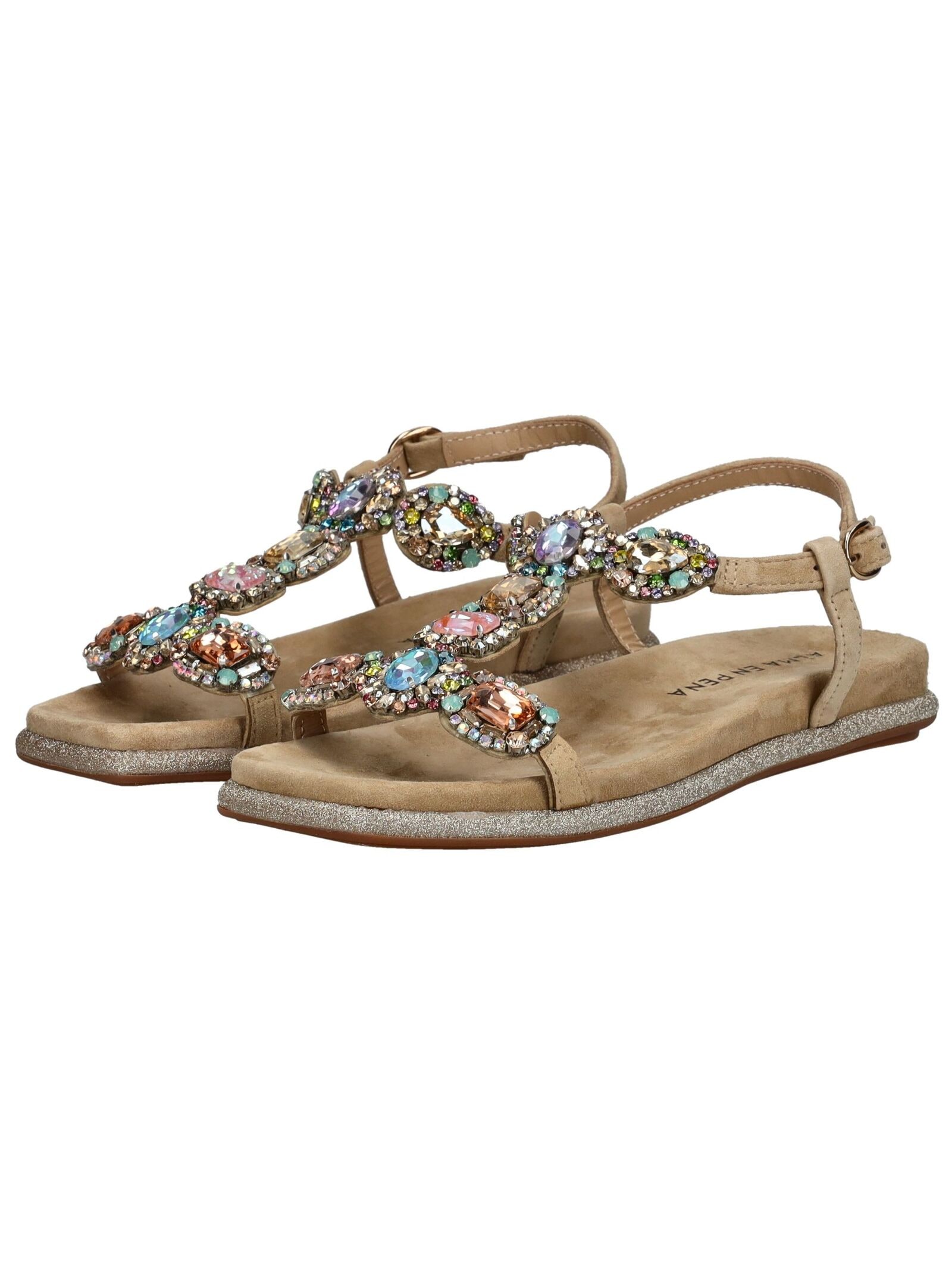 Alma en Pena Riemchensandale »ALMA EN PENA Sandalen Veloursleder/Textil«
