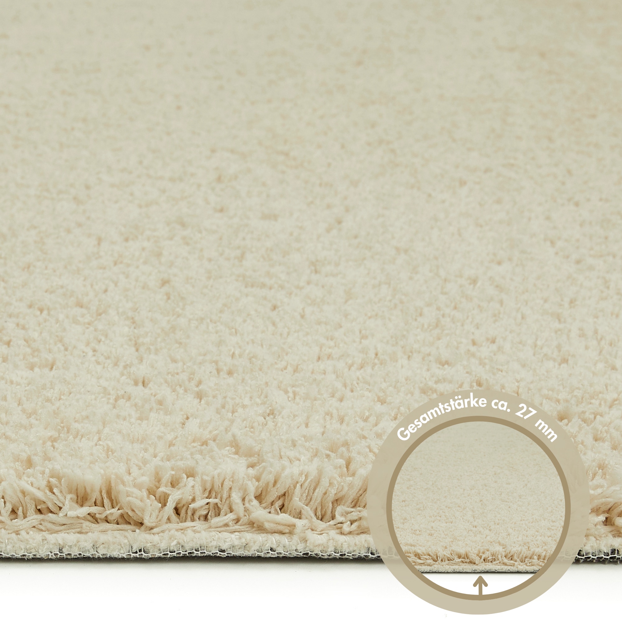 Andiamo Teppich »San Paolo«, rechteckig, 27 mm Höhe, Uni Farben, weiche Qualität, ideal im Wohnzimmer & Schlafzimmer