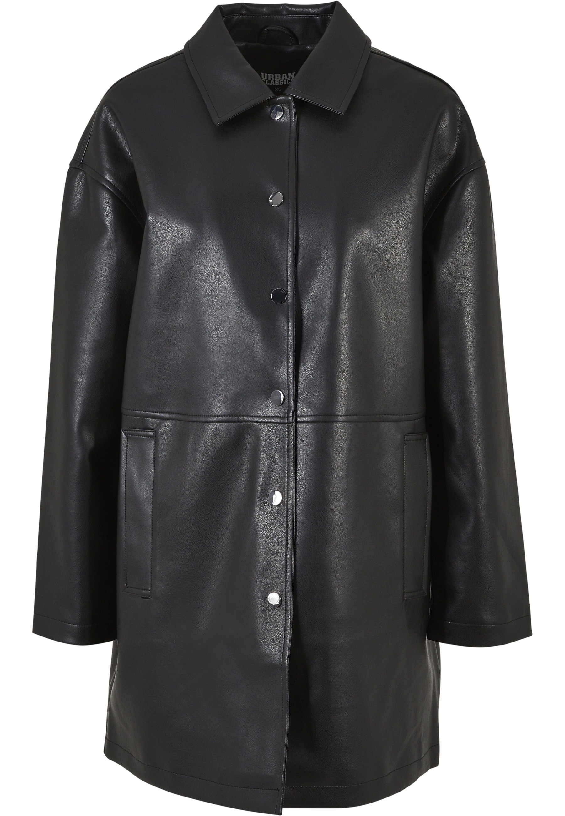URBAN CLASSICS Winterjacke "Urban Classics Damen Ladies Faux Leather Coat" günstig online kaufen