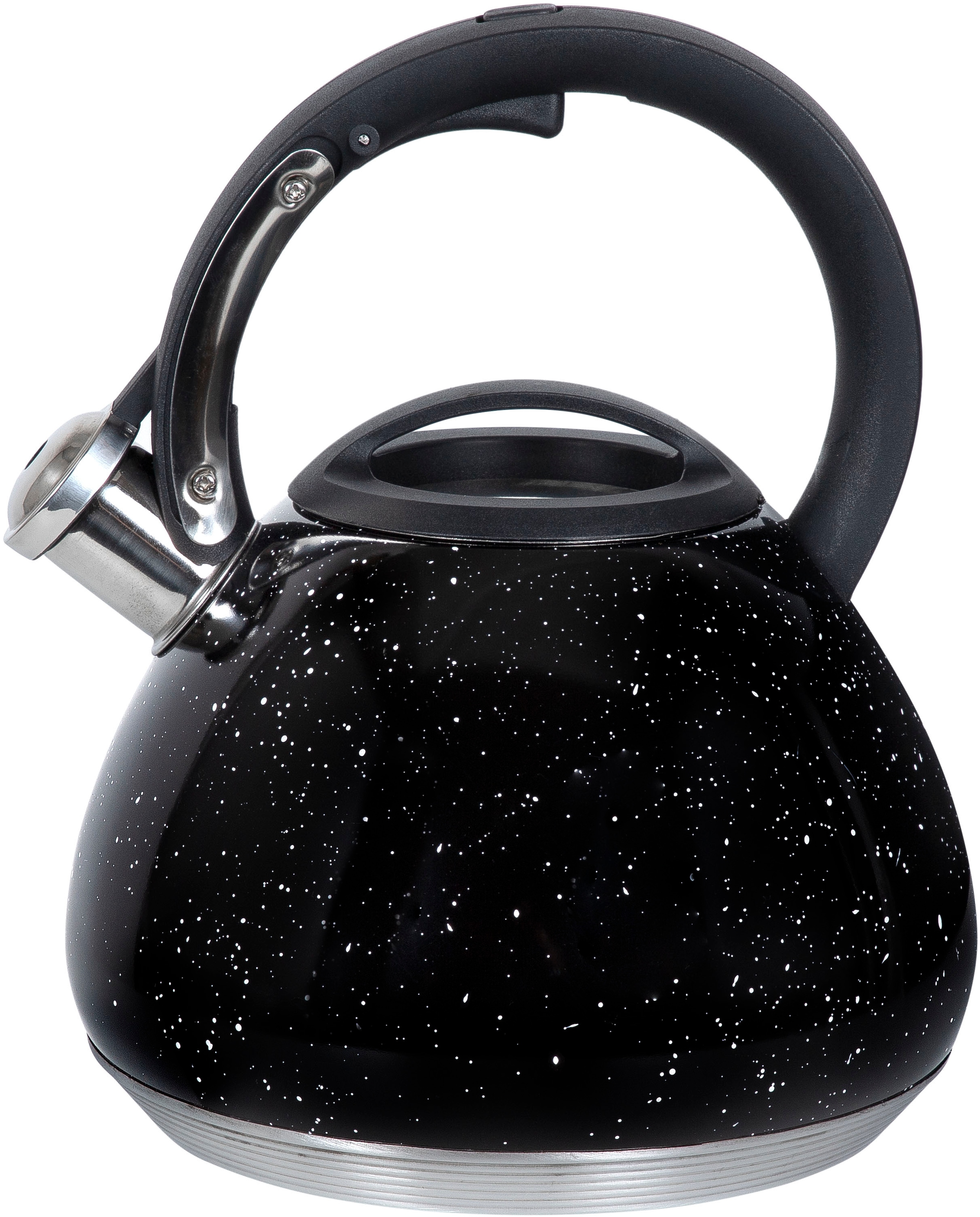 RESTO Kitchenware Wasserkessel »Lyra, Flötenkessel 2,7 l mit wärmespeicherndem Boden im Geschenkkarton«, Edelstahl, (1 tlg.), mit ergonomischem, wärmeableitenden Bakelit-Griff