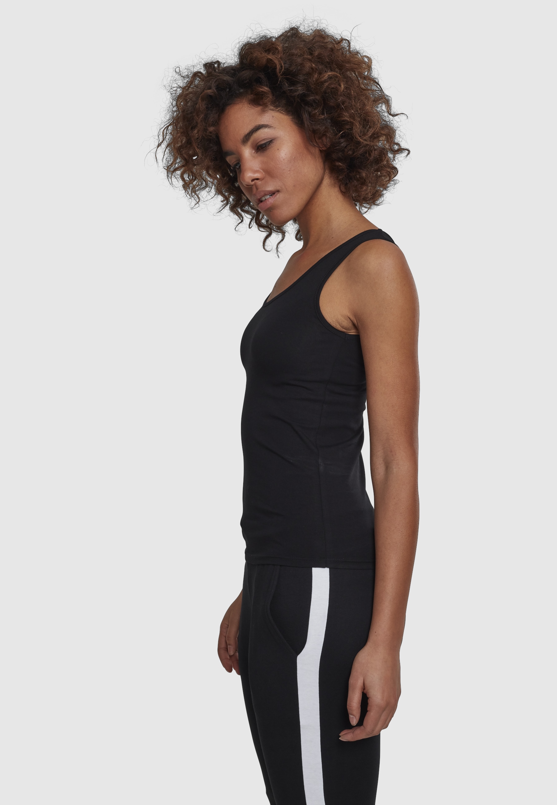 URBAN CLASSICS Tanktop »Urban Classics Damen Ladies 2-Pack Basic Stretch Top« 1 Stk.