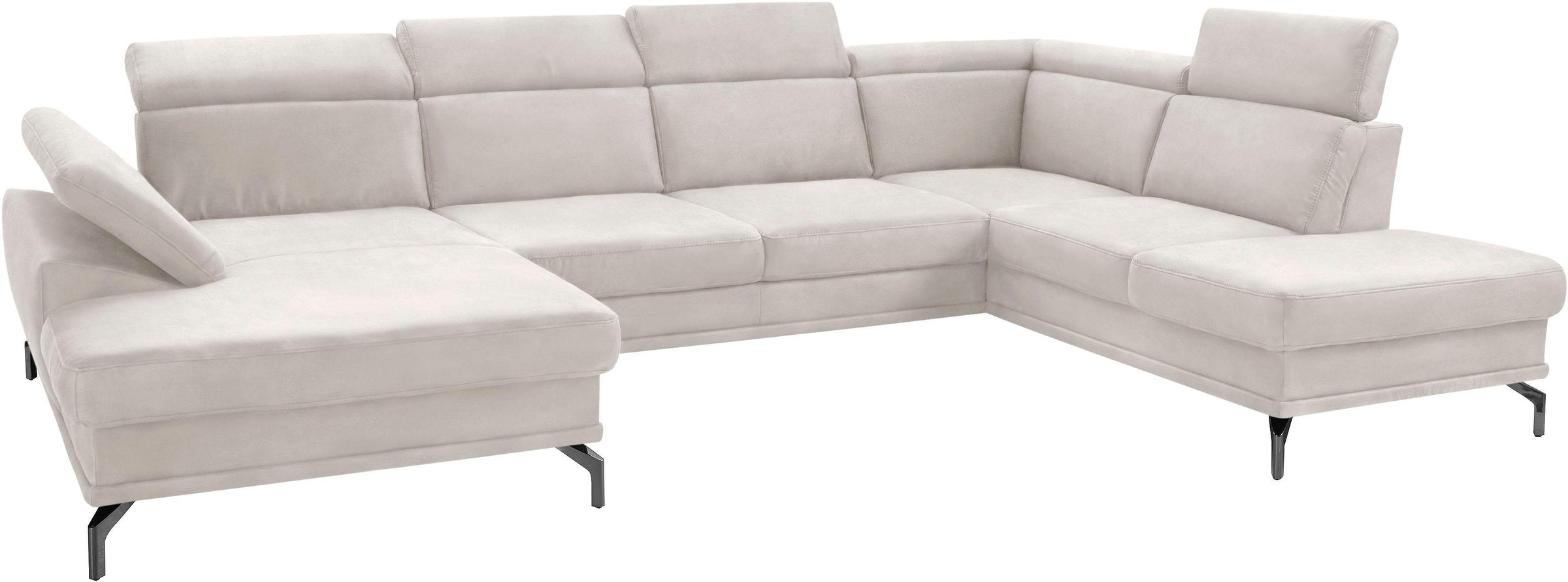 sit&more Wohnlandschaft »Scorpio U-Form«, inklusive Sitztiefenverstellung, mit Kopf- und Armteilverstellung