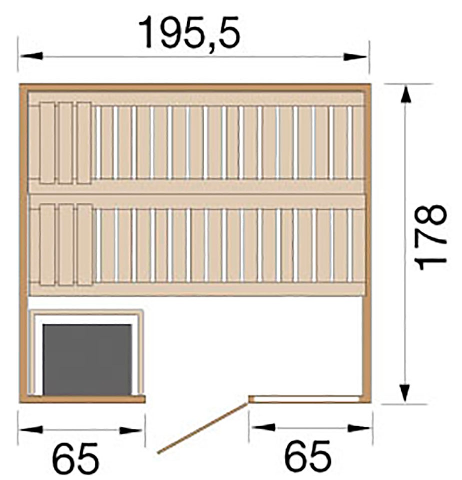weka Sauna »Bergen«, 7,5 kW Bio-Ofen mit digitaler Steuerung