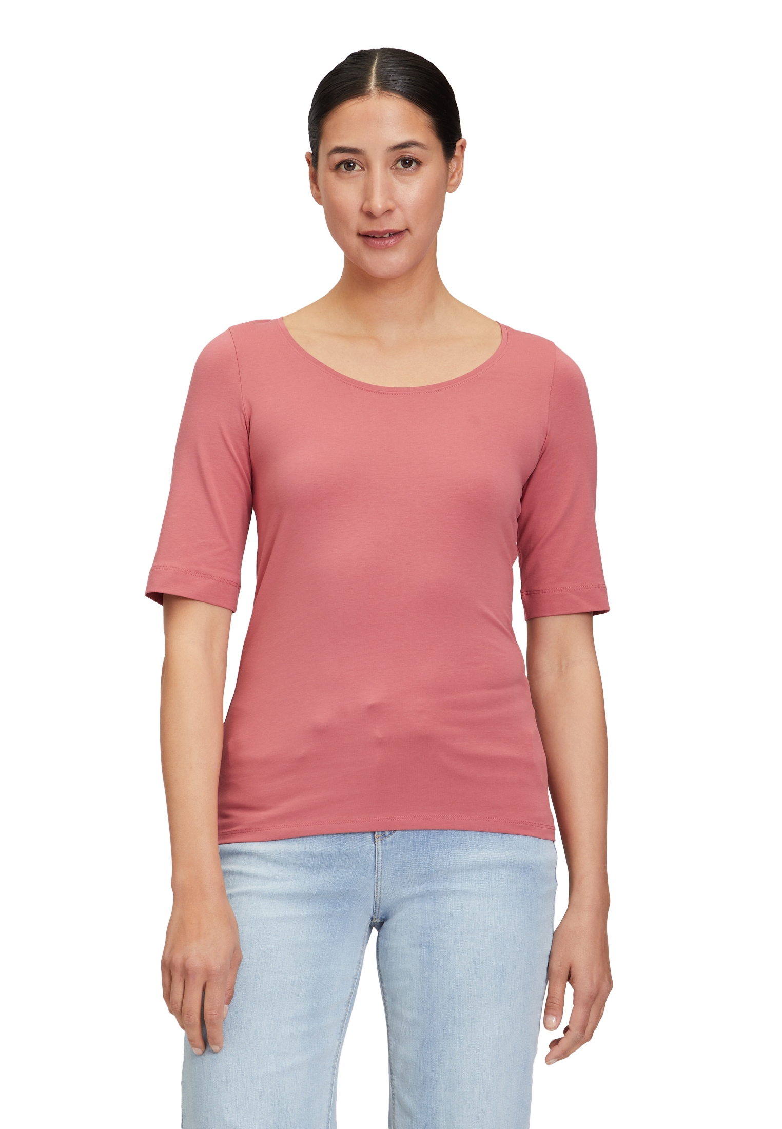 Cartoon Kurzarmshirt "Cartoon Damen Basic Shirt mit Rundhalsausschnitt" 1 S günstig online kaufen