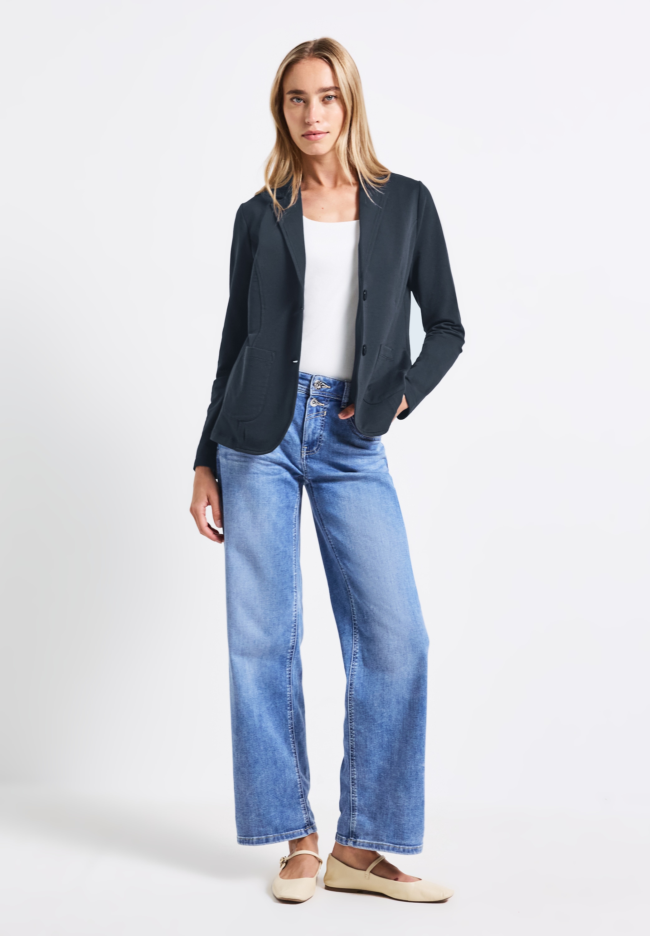 STREET ONE Kurzblazer, aus Baumwolle mit Stretchanteil