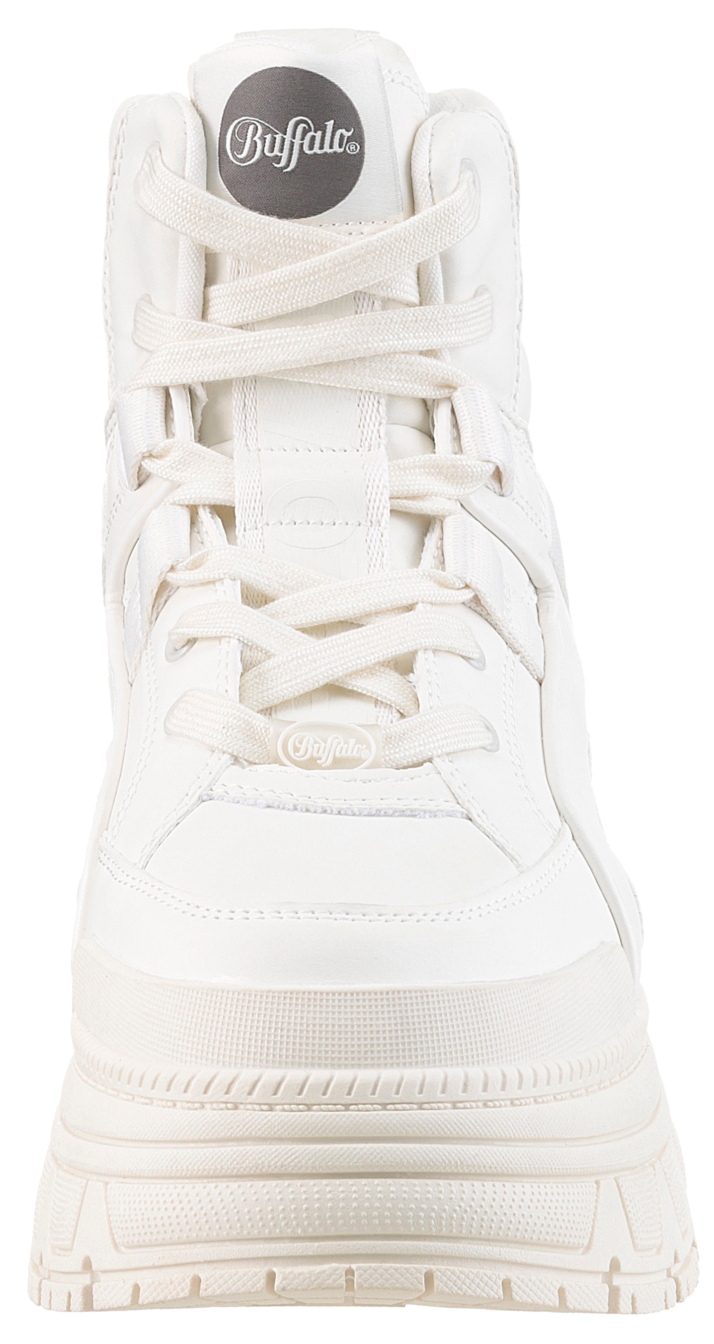 Buffalo Schnürboots »FUSION HYB MID VEGAN«, Stiefelette, High Top Sneaker, Plateauabsatz, mit Memory Foam
