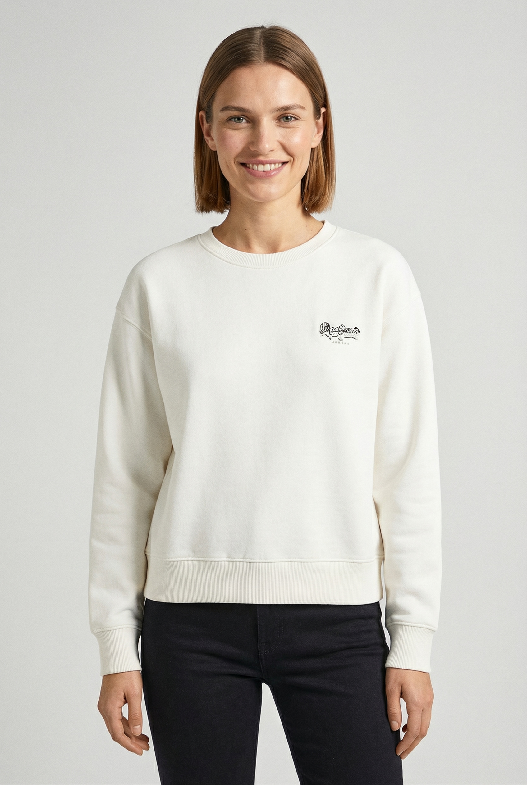 Pepe Jeans Sweatshirt "LETHA", mit geripptem Rundhals günstig online kaufen