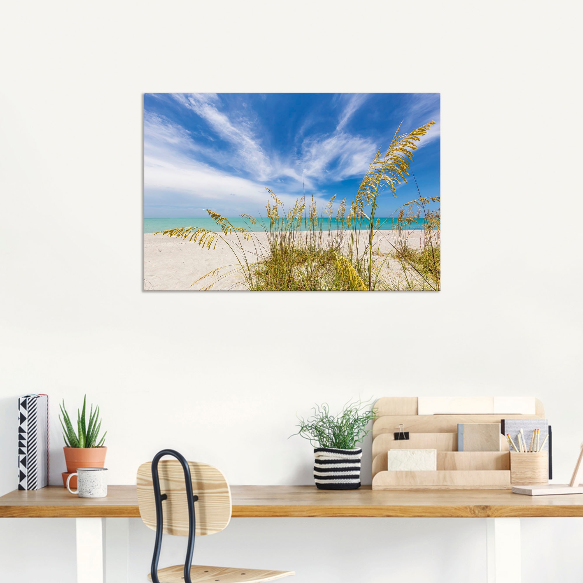 Artland Wandbild »Himmlische Strand«, BAUR St.), als oder Leinwandbild, am in bestellen (1 Alubild, | versch. Strandbilder, Wandaufkleber Größen Stille Poster