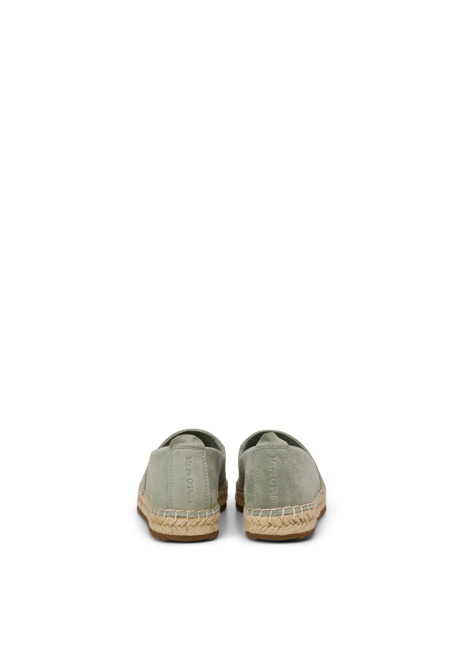 Espadrille MARC O'POLO "aus edlem Velours-Ziegenleder", Damen, Gr. 39, calm sage, Obermaterial: 100% Leder (Ziege), unifarben, Schuhe Espadrille 3