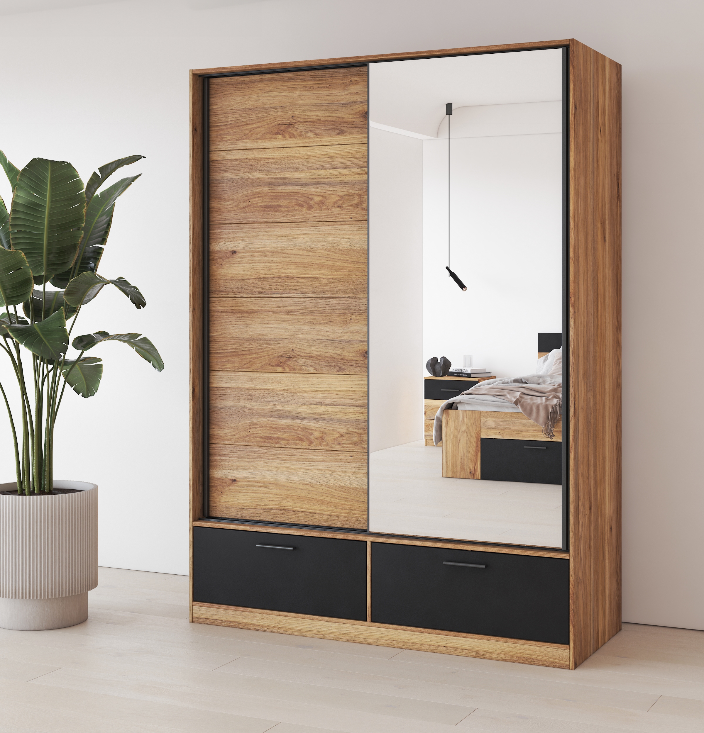 Home affaire Schwebetürenschrank "Faweza,Breite 200 cm, Wäscheschrank incl. günstig online kaufen