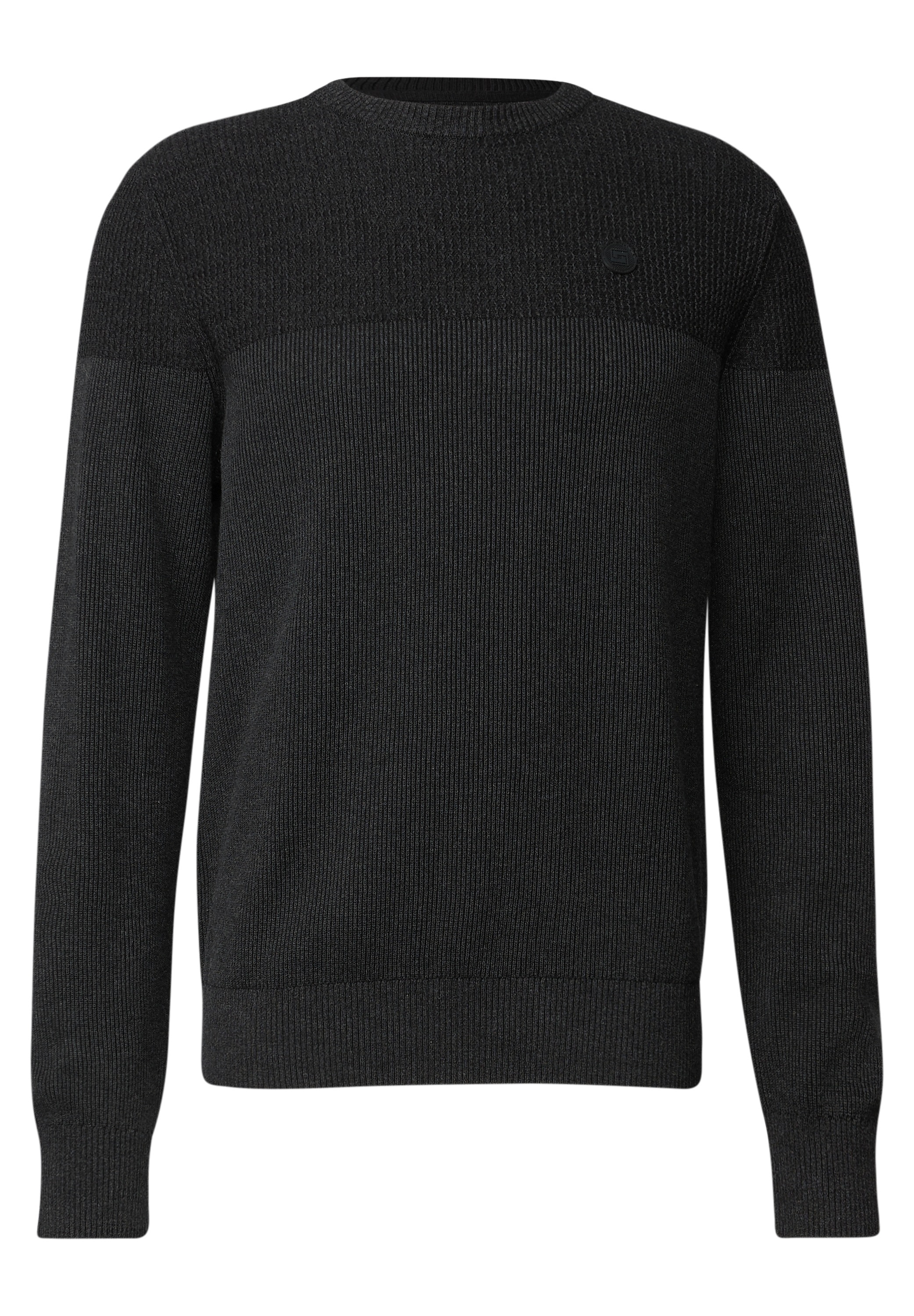 STREET ONE MEN Strickpullover, aus reiner Baumwolle