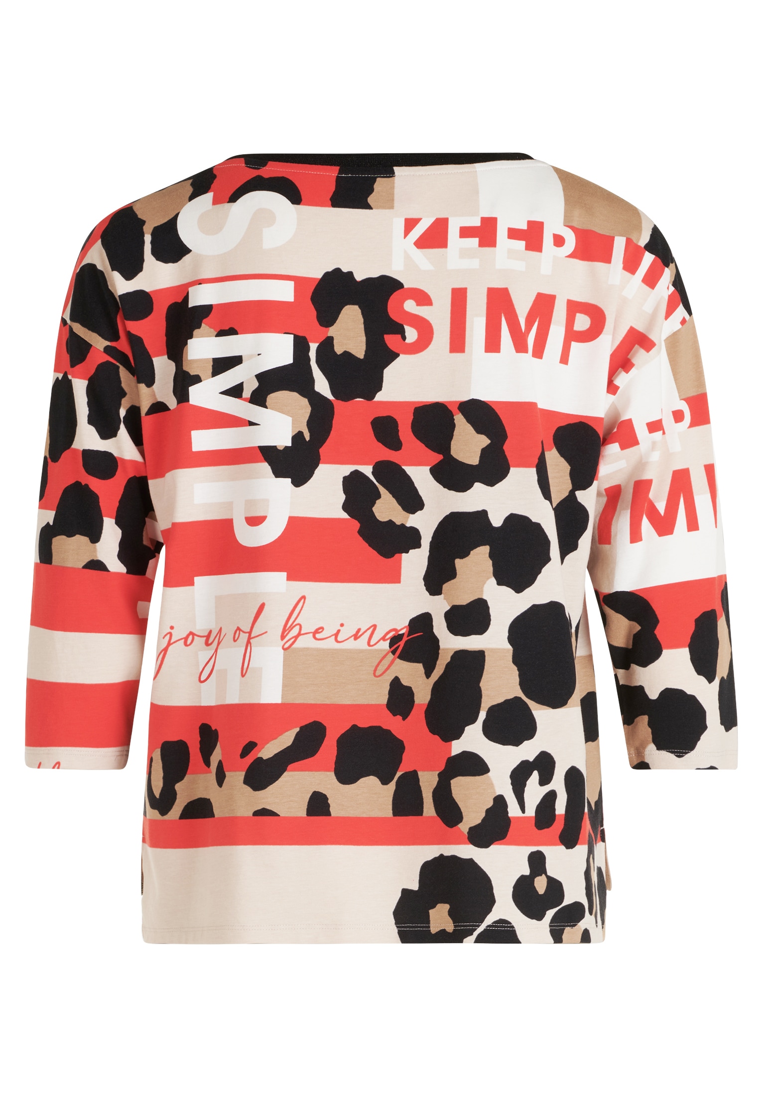 Betty Barclay 3/4-Arm-Shirt »Betty Barclay Printshirt mit Seitenschlitzen«, (1 tlg.), Glitzersteine