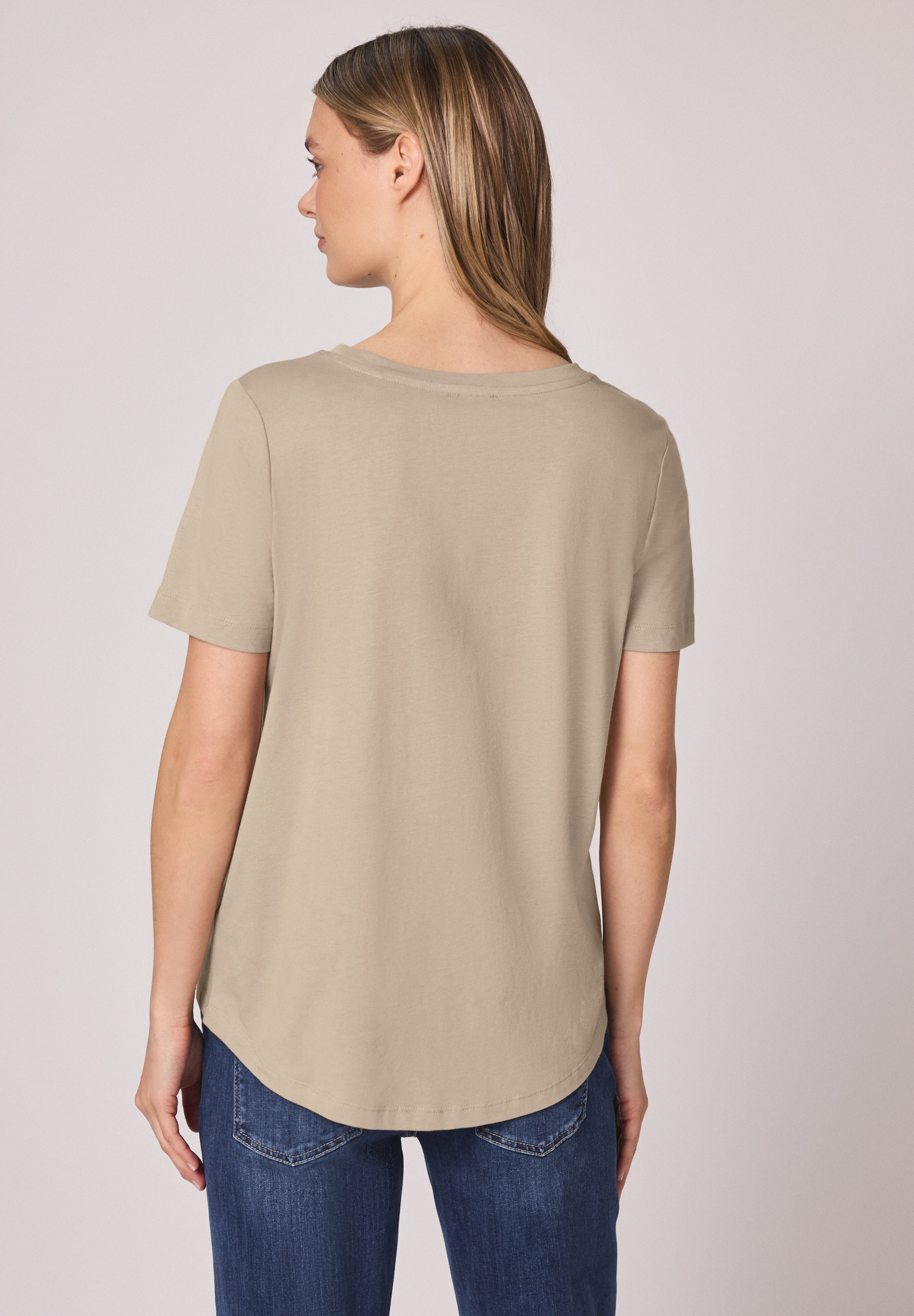 STREET ONE T-Shirt in Unifarbe günstig online kaufen