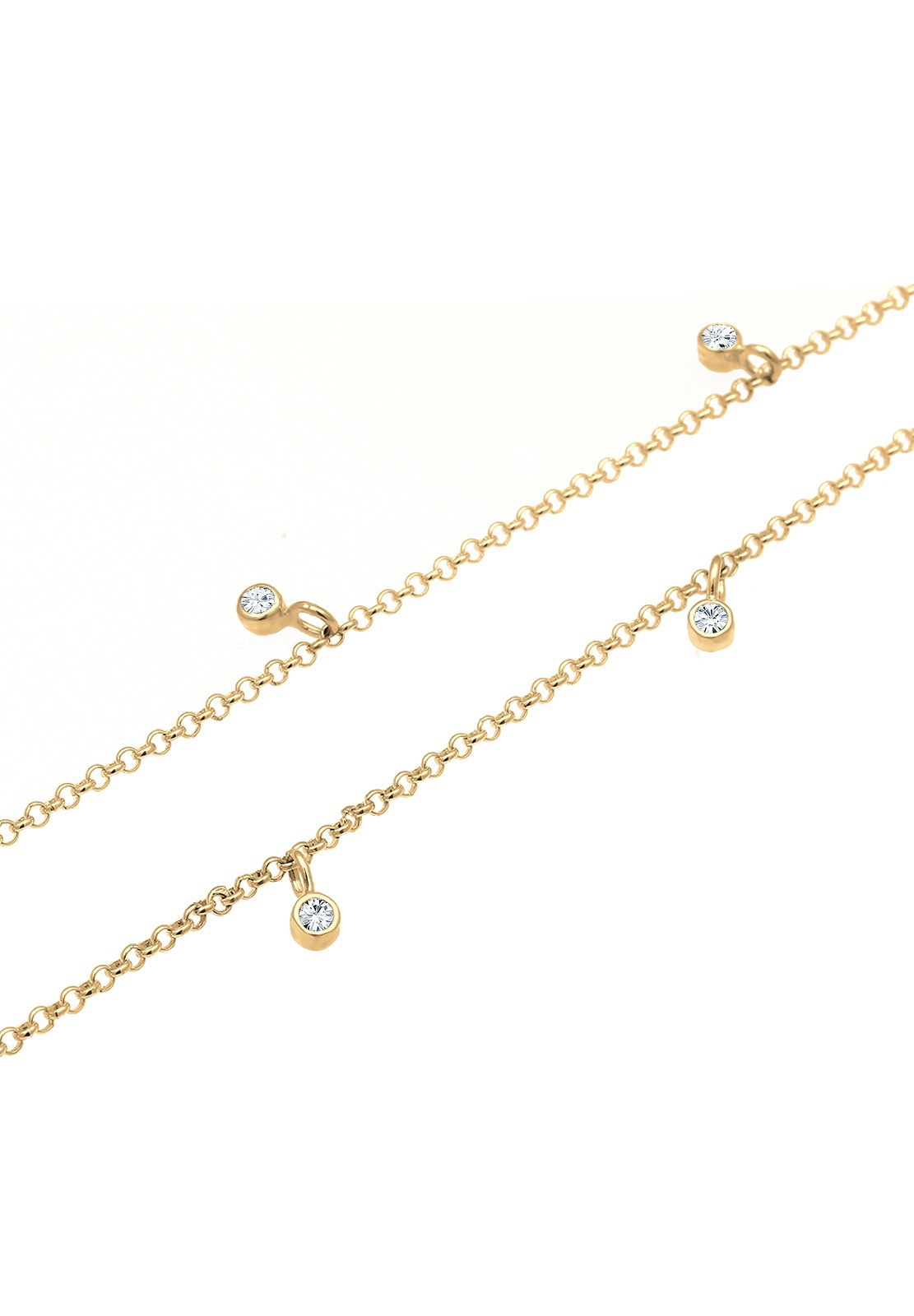 Elli Collierkettchen »Weiß 925 Sterling Silber, mit Kristallen von Swarovski®«