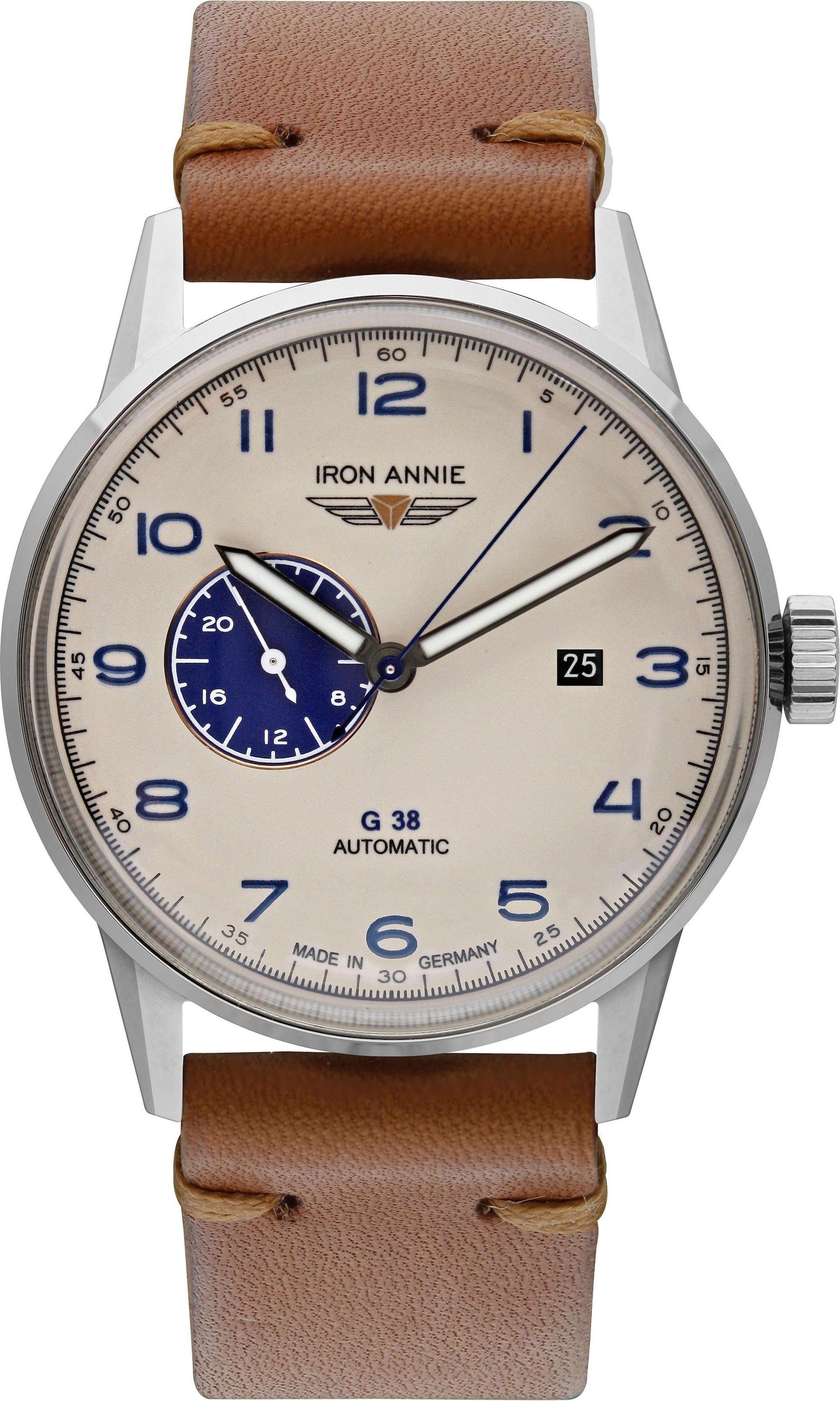 IRON ANNIE Automatikuhr »G38, 5368-5«, Armbanduhr, Herrenuhr, Datum, Made in Germany