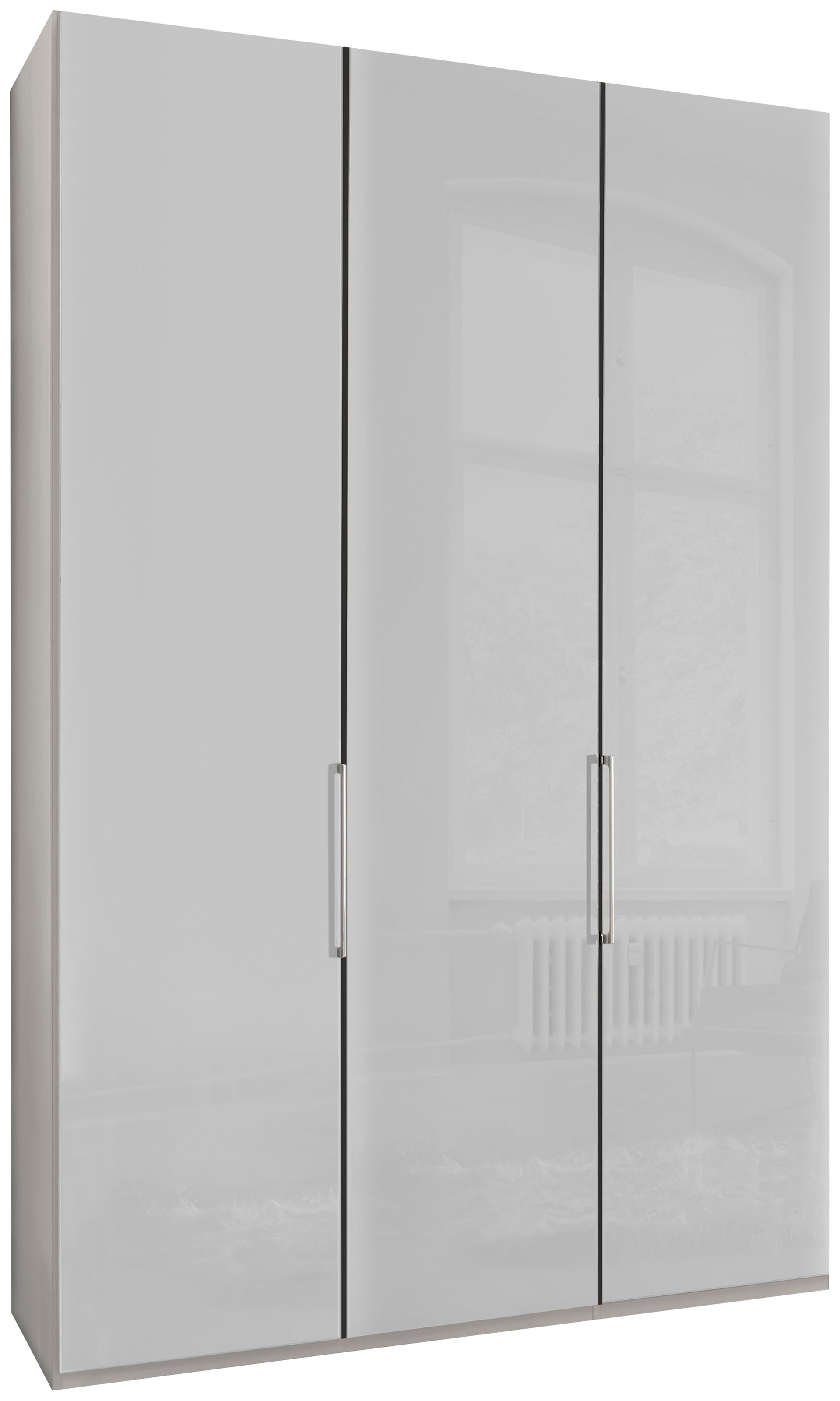 WIEMANN Kleiderschrank "Monaco, Made in Germany, edle Glasfront, in verschiedenen Farben," hochwertige Beschlägen inkl. Dämpfung