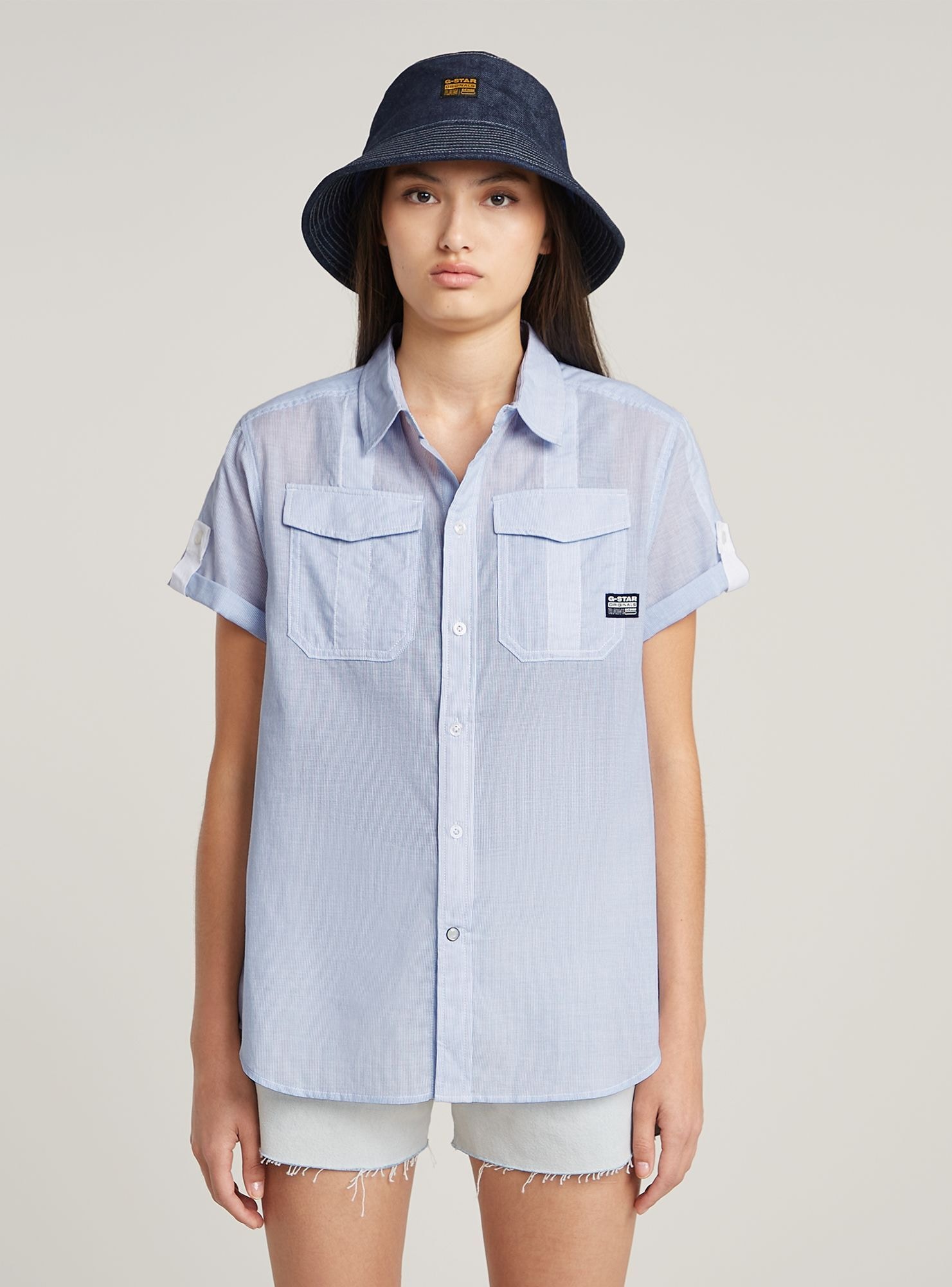 G-STAR Langarmshirt "Button Through Hemd" günstig online kaufen