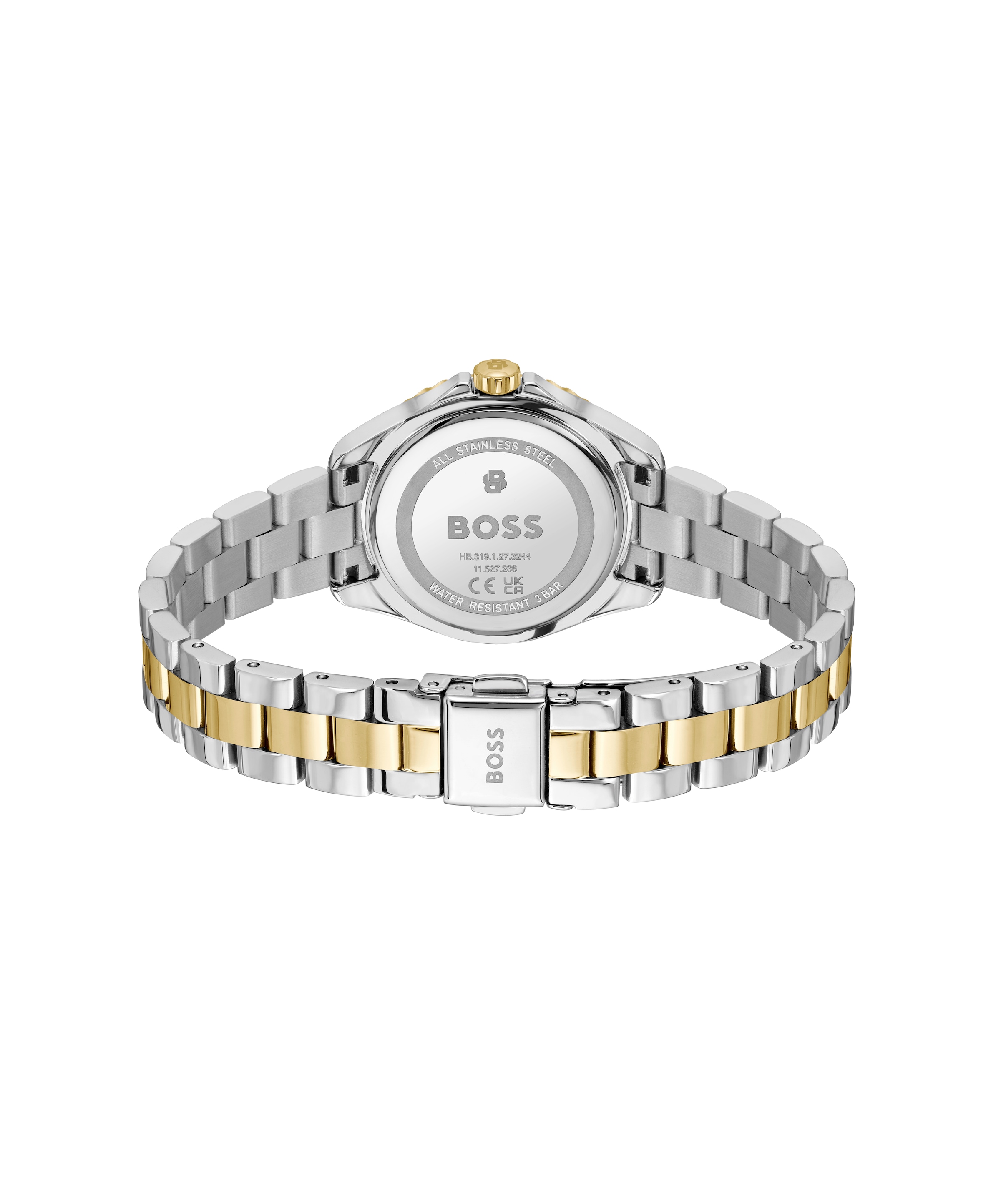 BOSS Quarzuhr »SAGE AQUA« Armbanduhr, Damenuhr, Edelstahlarmband, analog