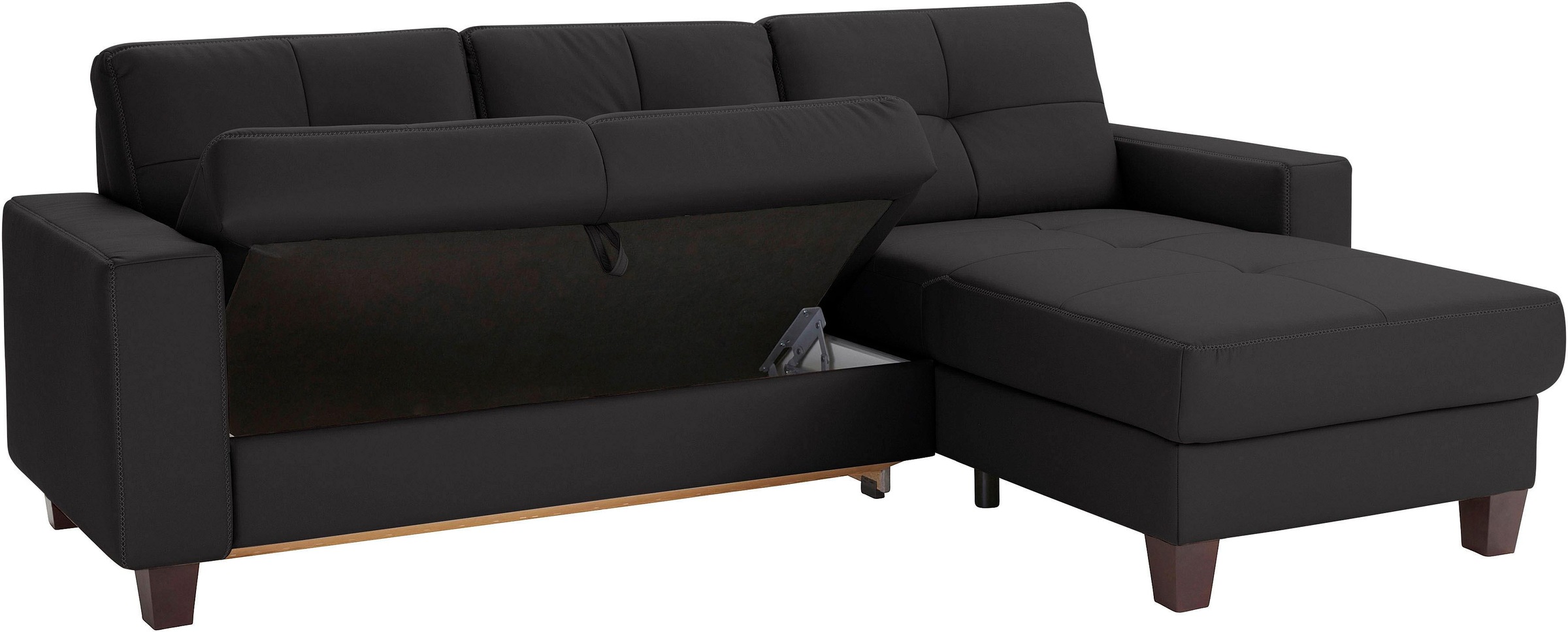Places of Style Ecksofa »Varese«, wahlweise mit Bettfunktion und Vorziehfunktion