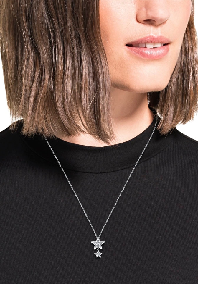 Amor Kette mit Anhänger »Stars, 2024023«, mit Zirkonia (synth.)