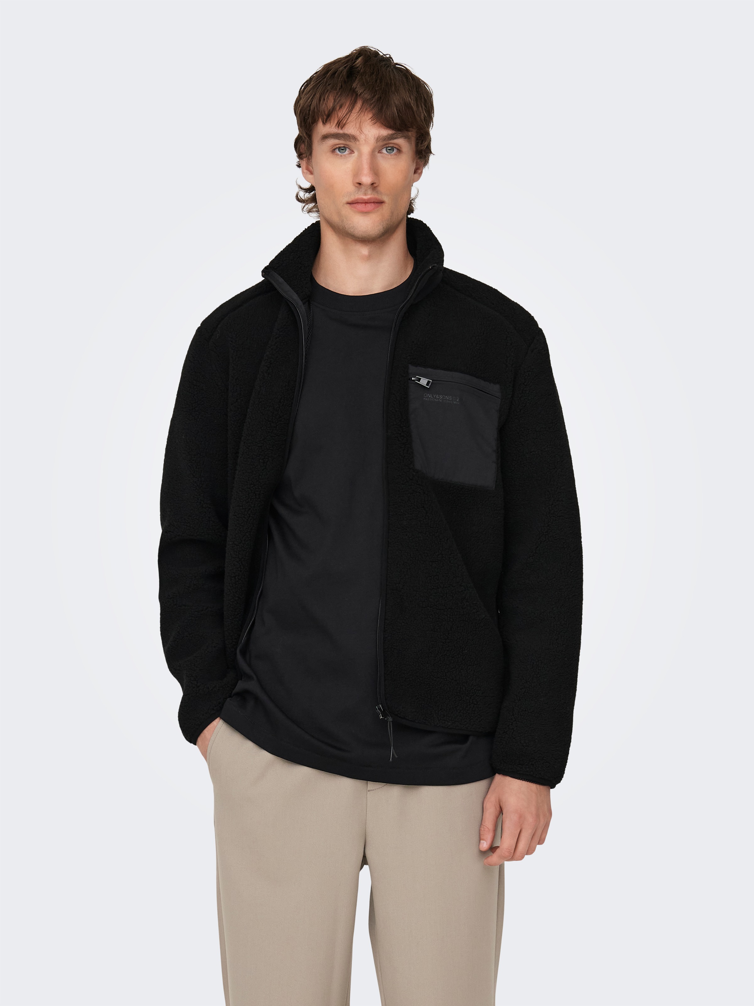 ONLY & SONS Strickfleecejacke "ONSDALLAS LIFE SHERPA JACKET OTW VD" günstig online kaufen