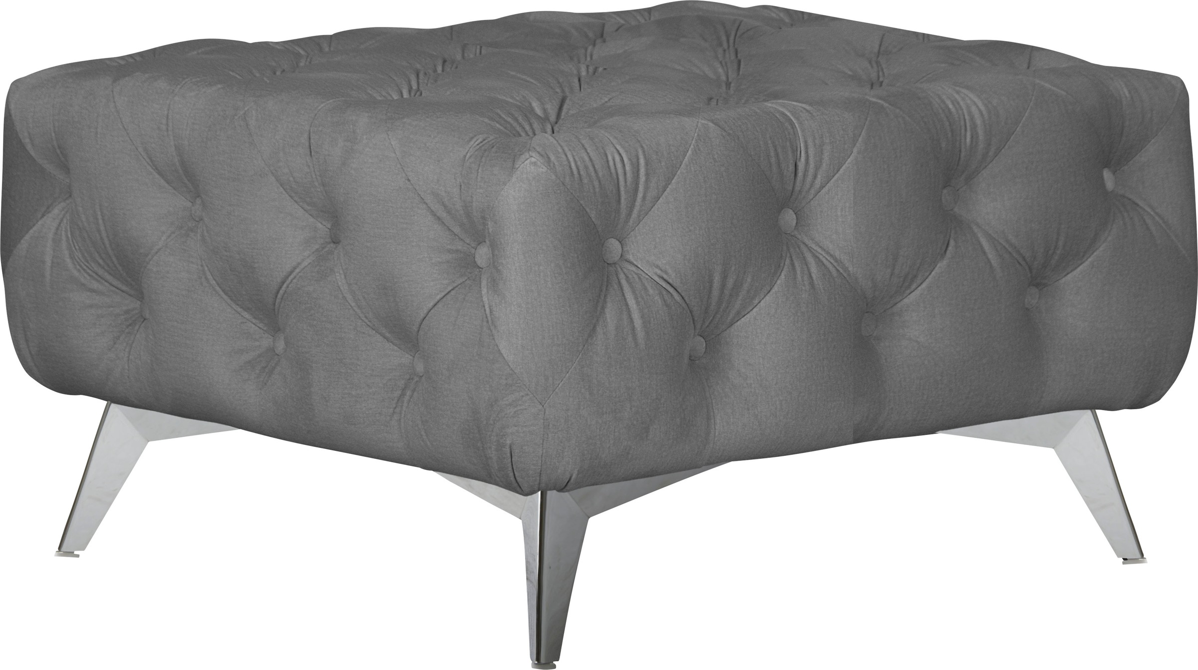 Thumbnail - Leonique Polsterhocker "Amaury", Chesterfield-Optik, Breite 80cm, Fußfarbe wählbar