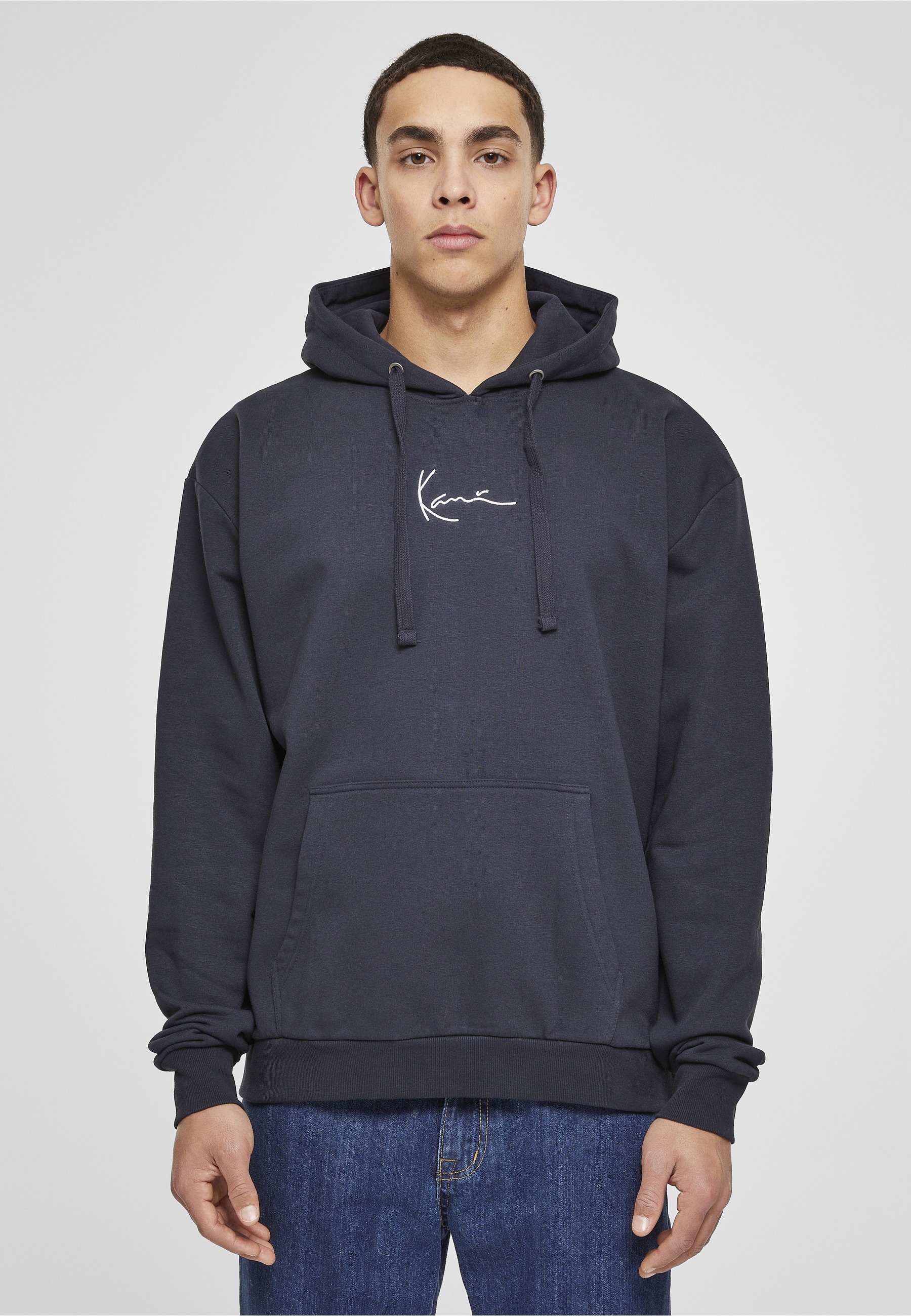 Karl Kani Rundhalspullover »Karl Kani Herren Small Signature Hoodie navy« 1 Stk.