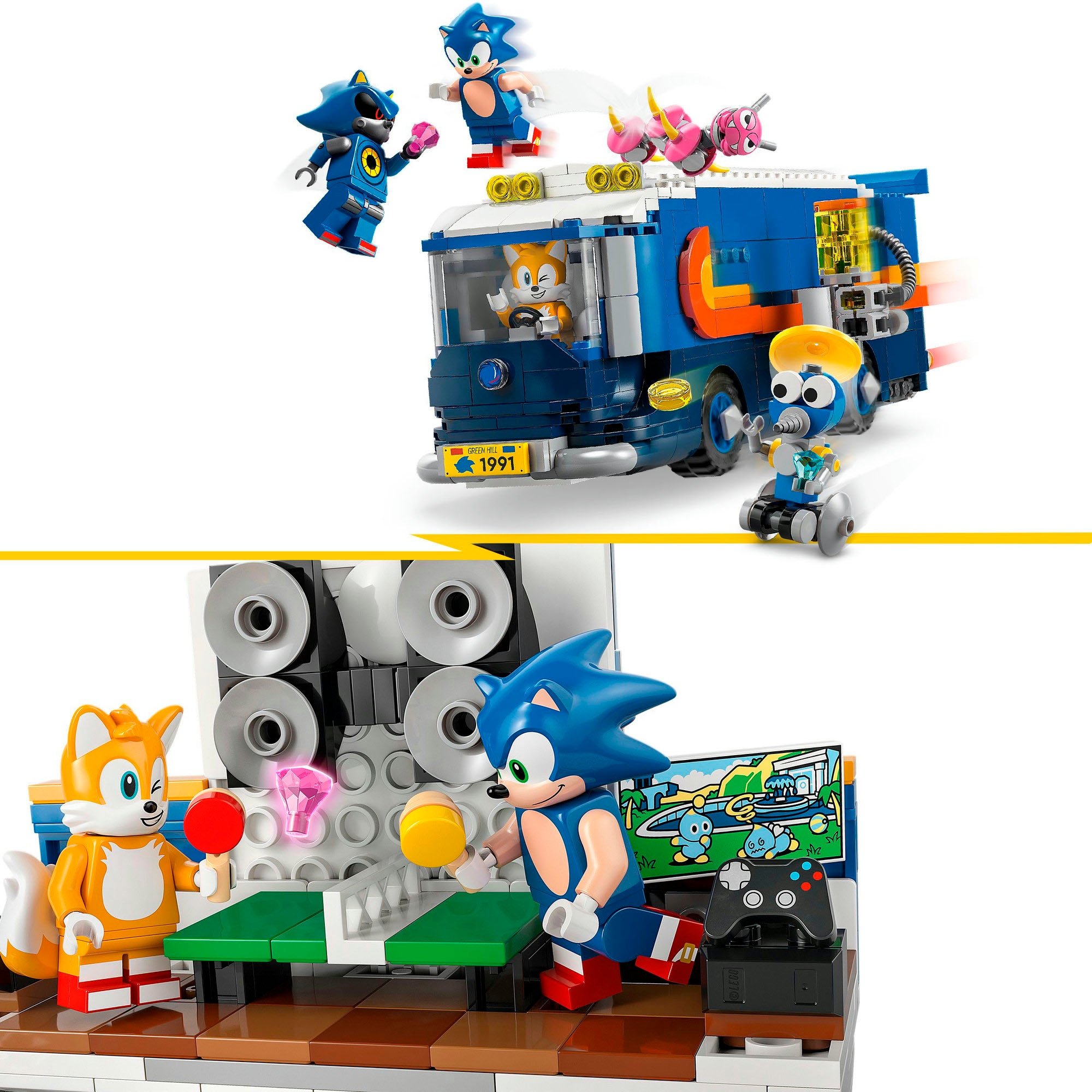 LEGO® Konstruktionsspielsteine »Team Sonics Kommando-Truck (77006), LEGO Sonic«, (747 St.), Made in Europe