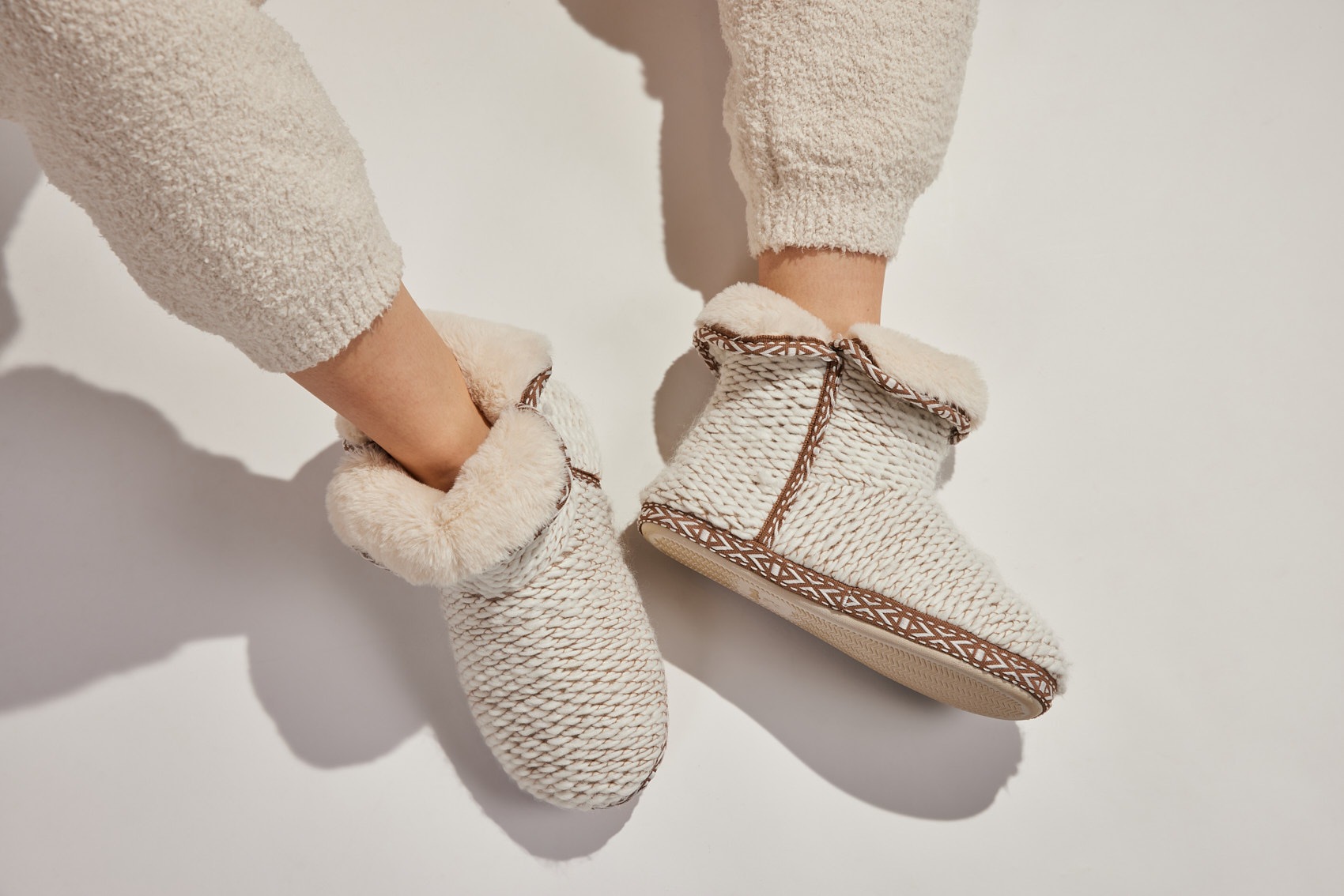 Flip Flop Hüttenschuhe »knit*folded« mit Schaft zum krempeln