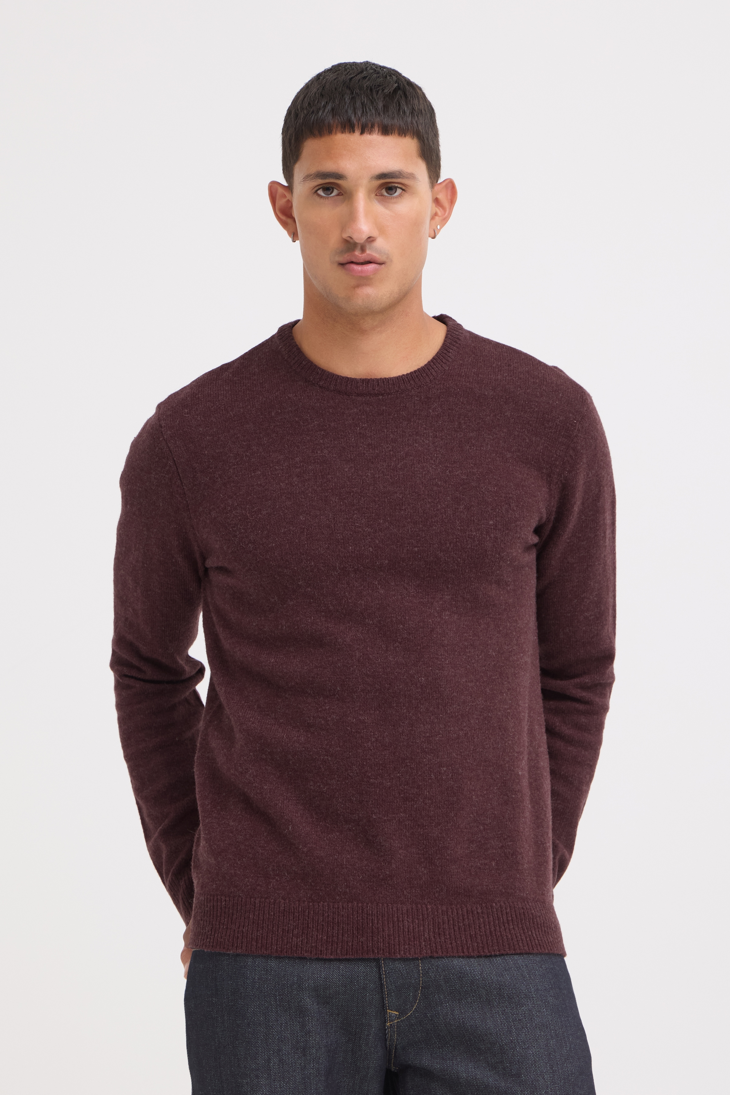 Blend Strickpullover "BHBRANKO CREW KNIT" Wollmischung, regular fit