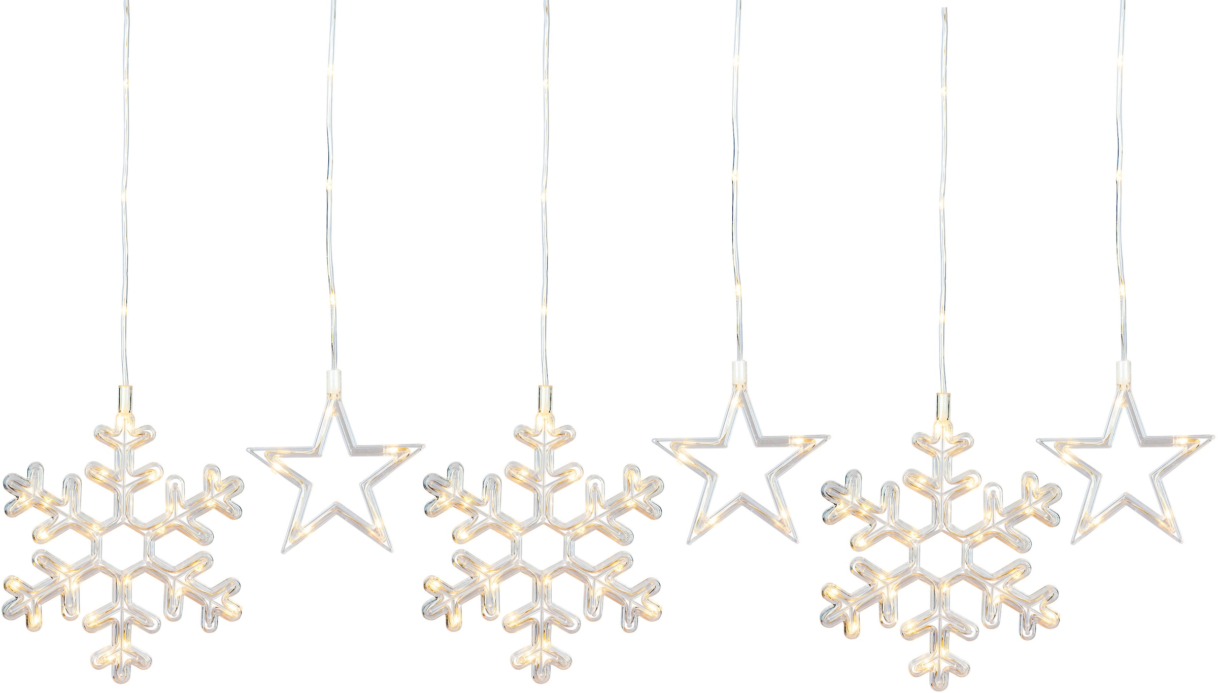 Star-Max LED-Lichtervorhang | Motiven, In- Sternen und 200 »Weihnachtsdeko LEDs, St.-flammig, kaufen mit Outdoor Schneeflocken und aussen«, 200 BAUR