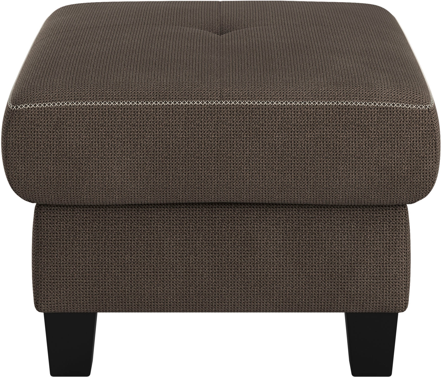 Home affaire Polsterhocker »Varese« Kreuznaht in beige