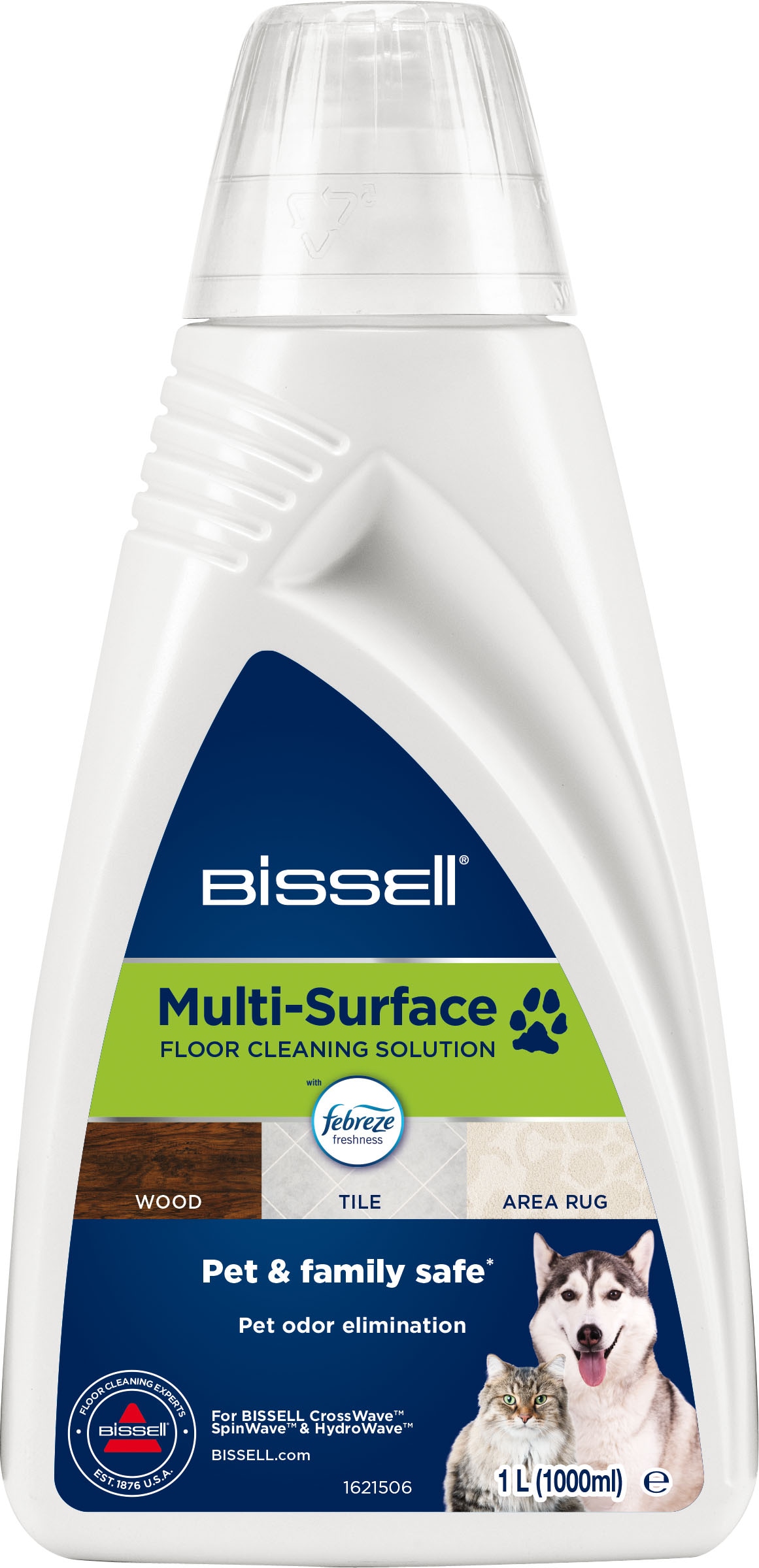 BISSELL Fussbodenreiniger "Multi Surface PET 1L Febreze-2550", 1.000ml, weiß, Reinigungsmittel