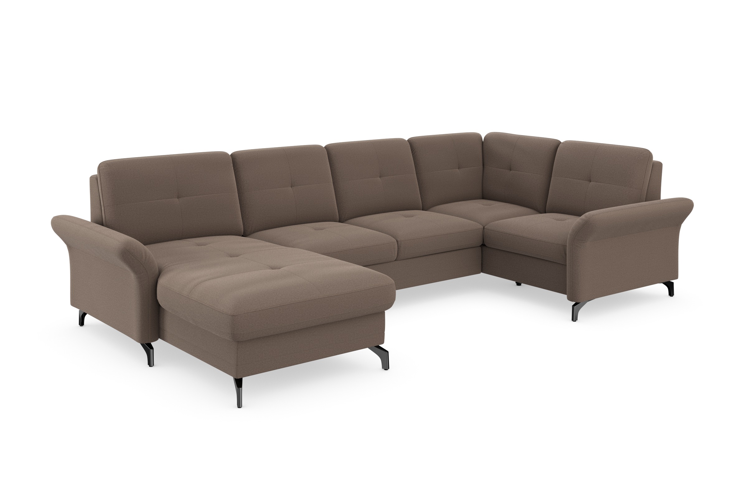 Home affaire Wohnlandschaft "Calando U-Form" wahlweise mit Bettfunktion, Be günstig online kaufen