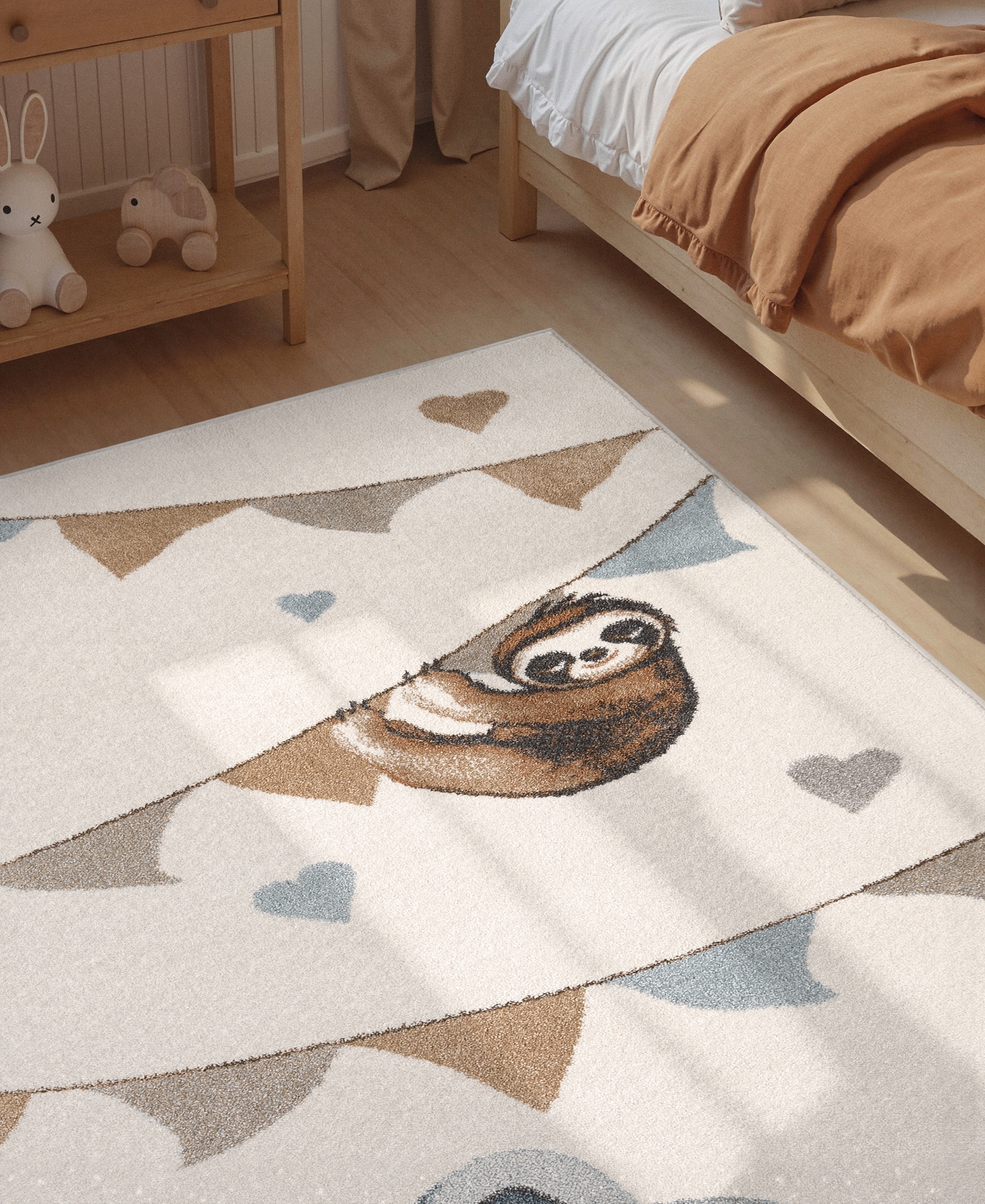 Villeroy & Boch Kinderteppich »Walk like an Elephant Rainbow Party« rechteckig 9 mm Höhe Spielteppich weich, Kinderzimmer, Boho Kids Spielunterlage, Tieremotiv