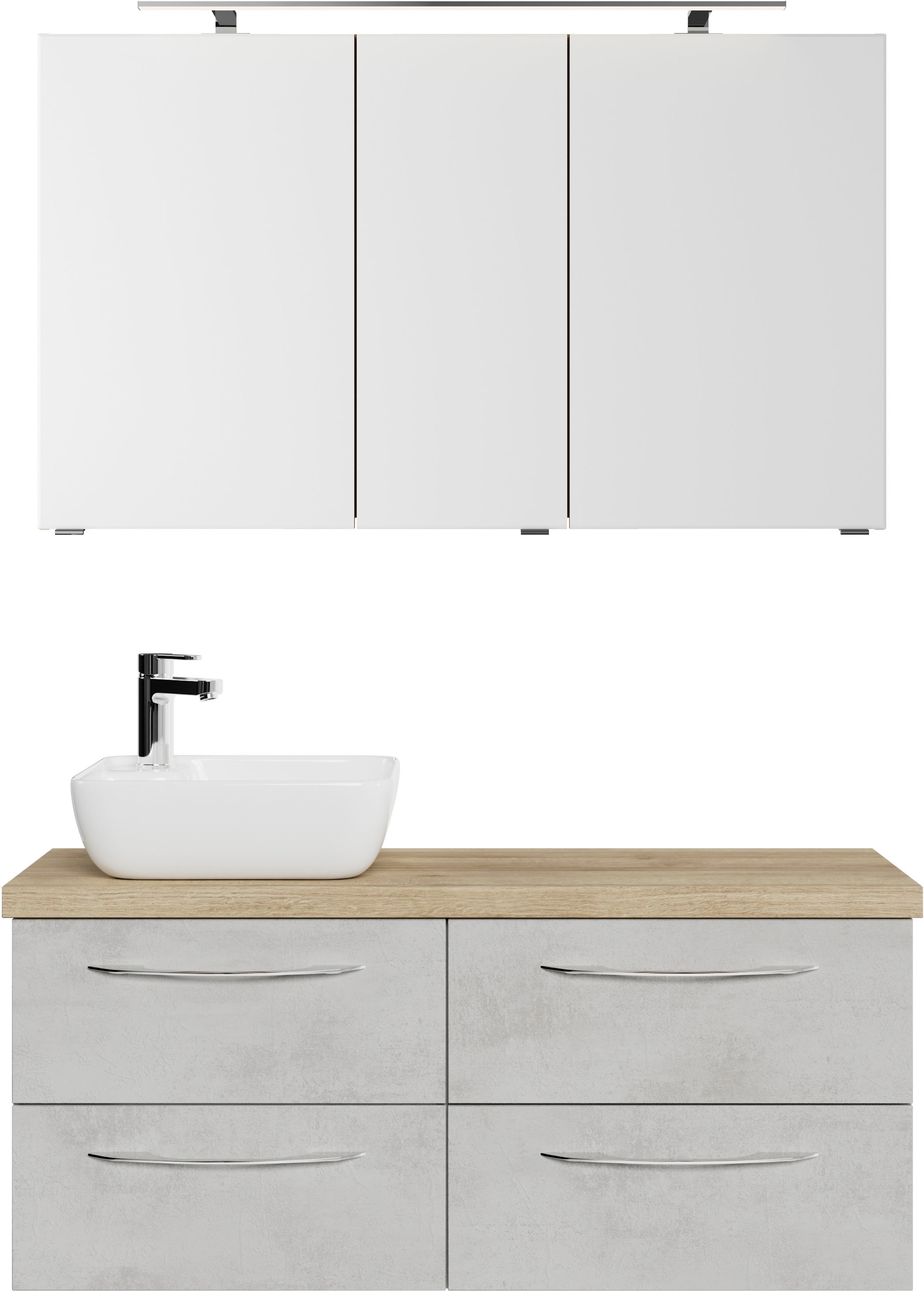 Saphir Badmöbel-Set "Serie 4035 2-teilig, Keramik-Aufsatzbecken mit LED-Spi günstig online kaufen