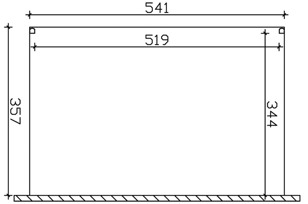 Skanholz Terrassendach »Modena«, 541 cm Breite, verschiedene Tiefe
