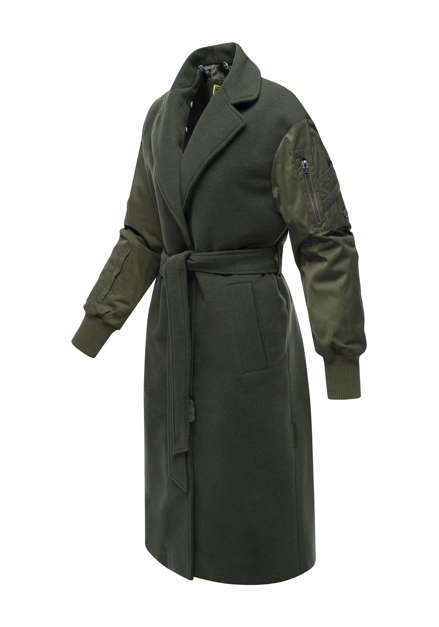 Marikoo Winterjacke »Tjadee«, Langer Wickelmantel
