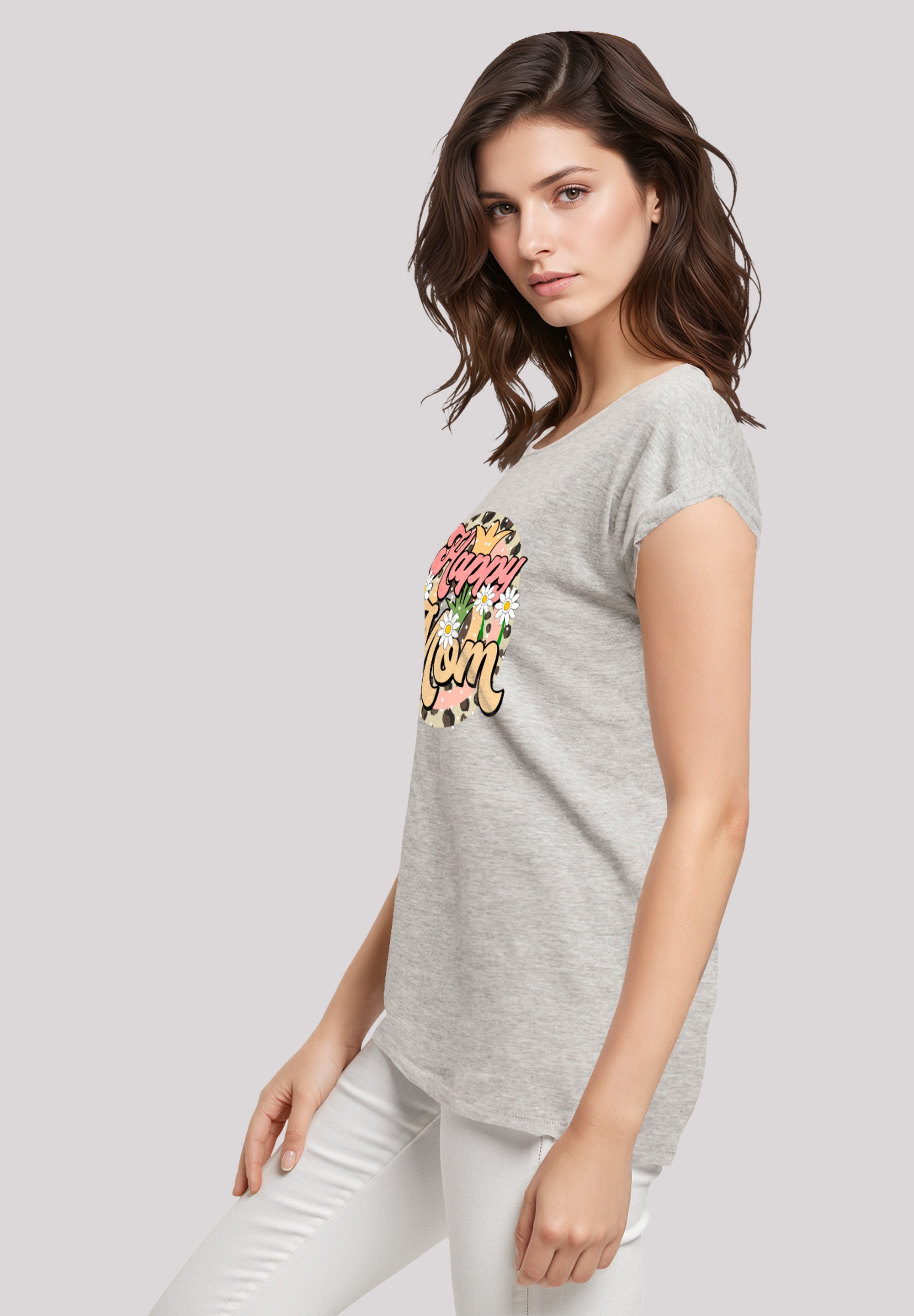 F4NT4STIC T-Shirt »Mothers Day Floral Design Happy Mom«, Premium Qualität