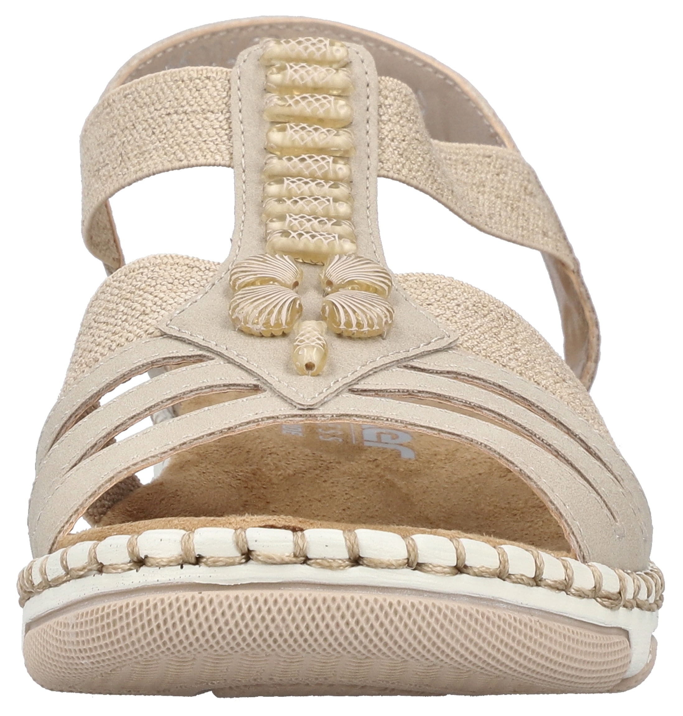 Rieker Sandale  Sommerschuh, Urlaubsschuh, Schlupfschuh mit seitlichen Gummizügen