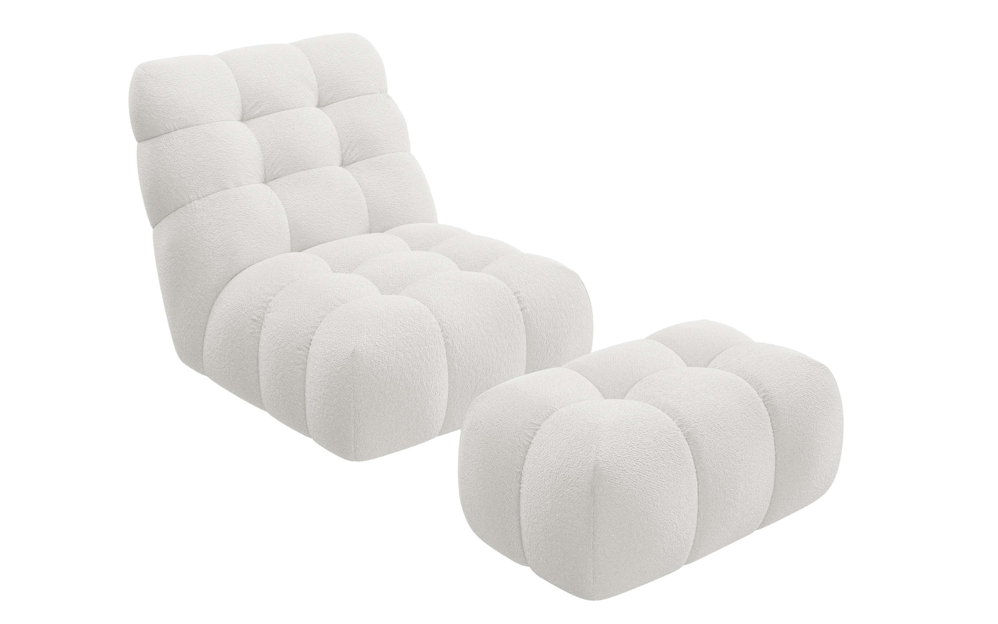 Guido Maria Kretschmer Home&Living XXL-Sessel »AURELIAN Loveseat XXL mit Hocker im Set, Lese-Sessel, Relaxsessel,«, mit Wellenunterfederung, Struktur fein, Struktur grob, Velours