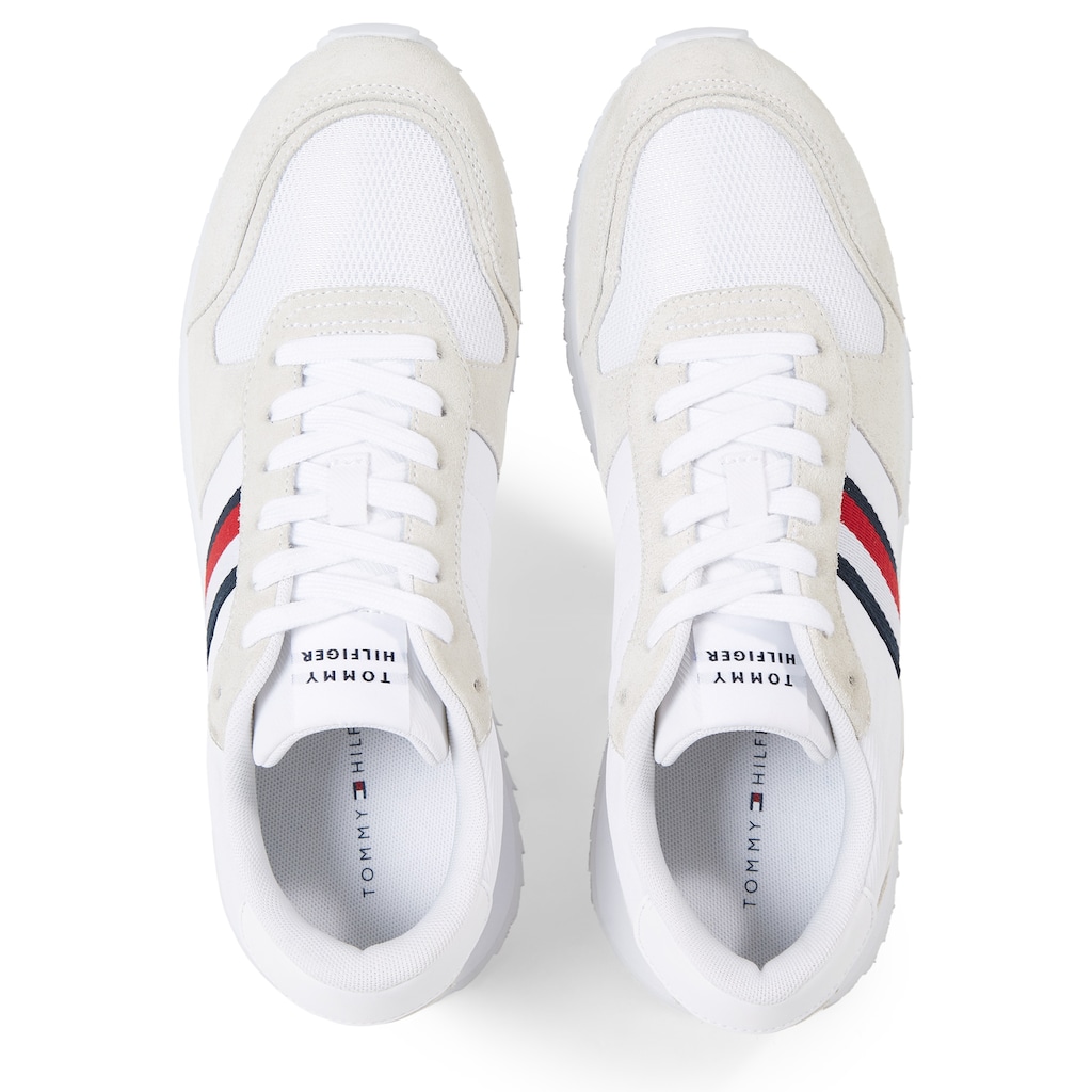 Tommy Hilfiger Sneaker »RUNNER EVO MIX ESS«, mit seitlichen Streifen, Freizeitschuh, Halbschuh, Schnürschuh