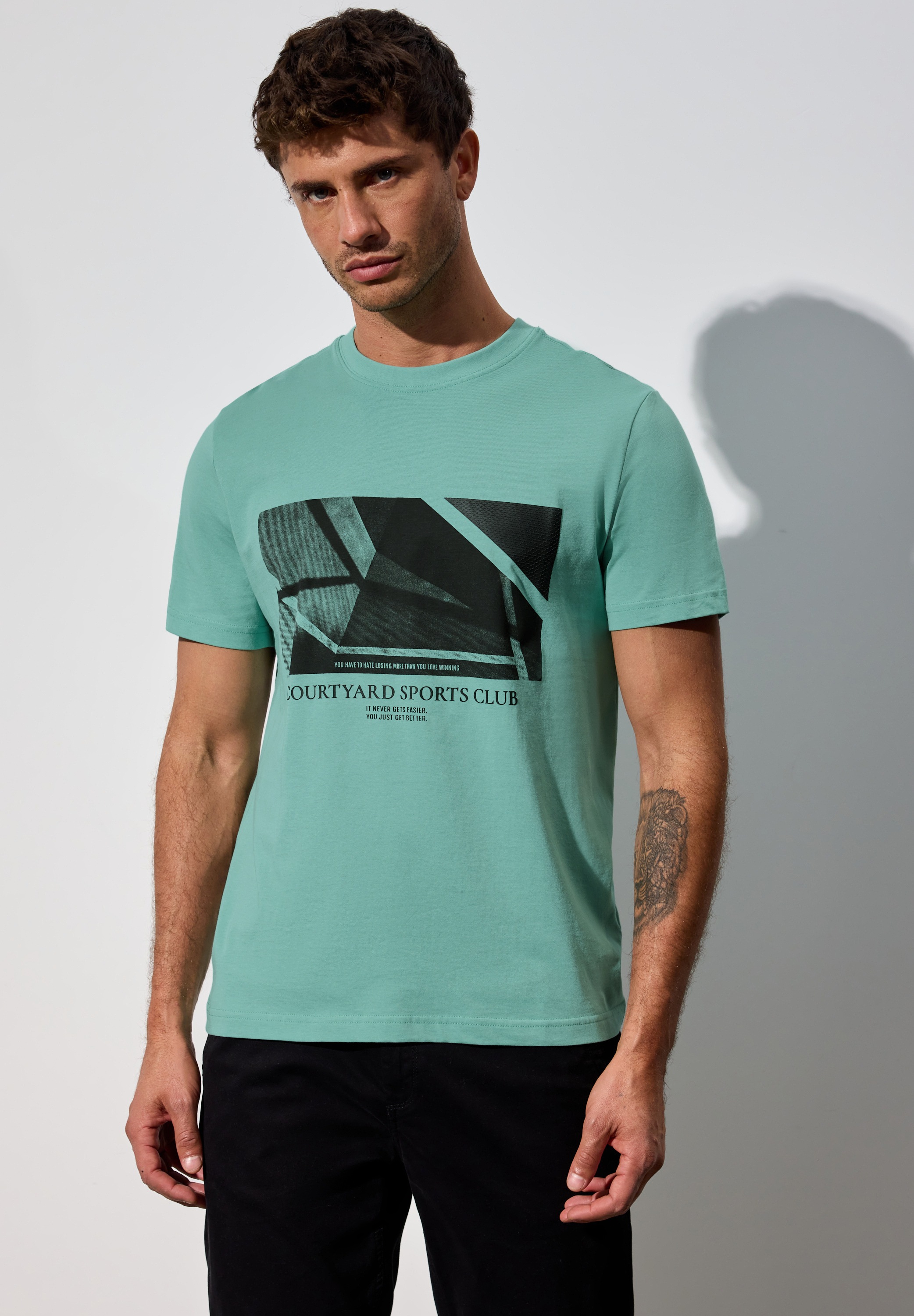 STREET ONE MEN T-Shirt, aus reiner Baumwolle